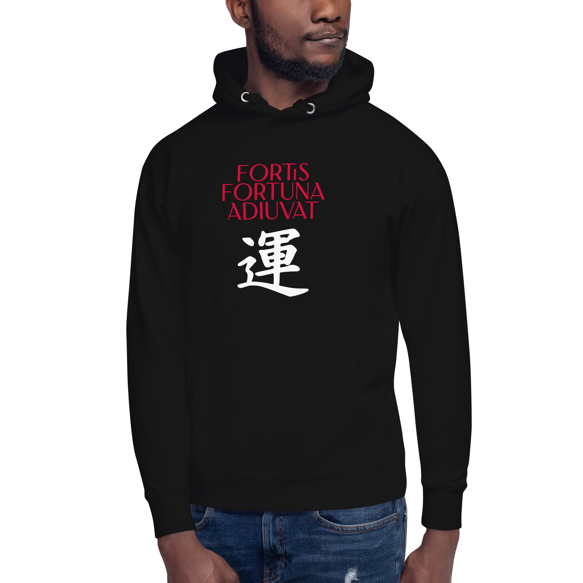 Fotis Fortuna Adiuvat hoodie-black-front-682e92ec07309