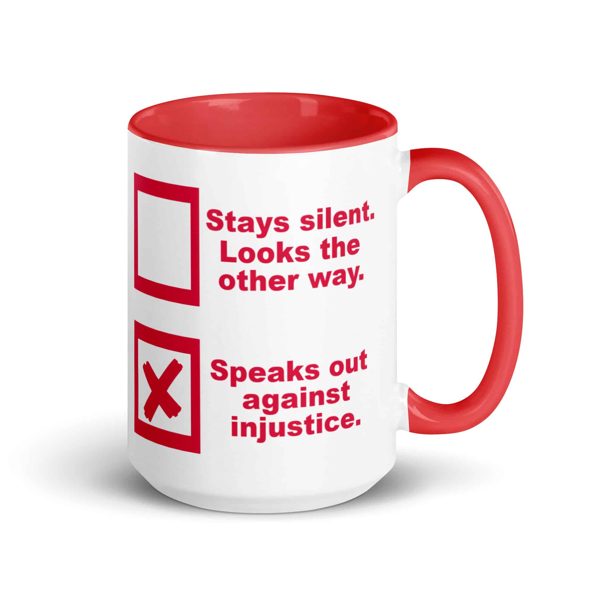 Justice Speaks Mug with Color Inside