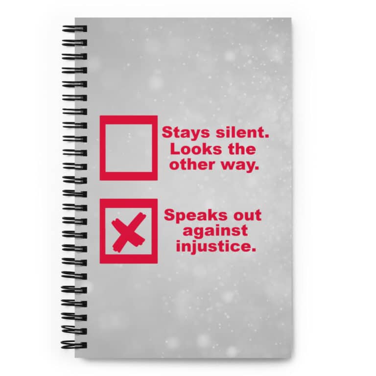 Justice Speaks spiral notebook-dotted-front-69c41e076e0df