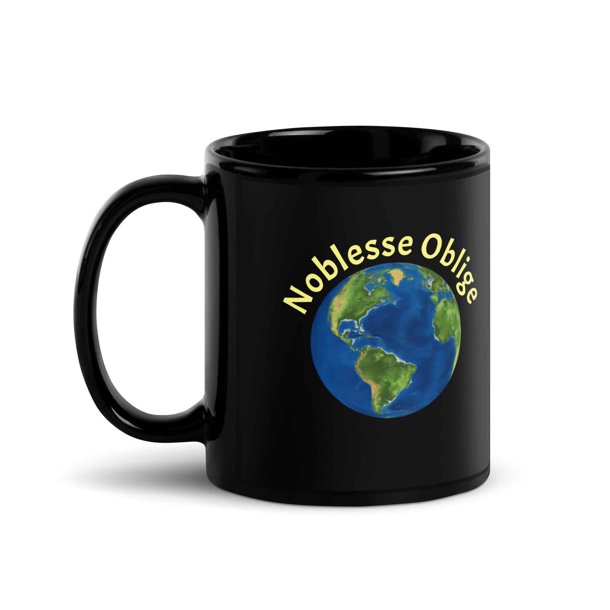 Noblesse Oblige Earth mug-black-11-oz-handle-on-left-69c3185842136