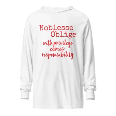 Noblesse Oblige Hooded long-sleeve tee
