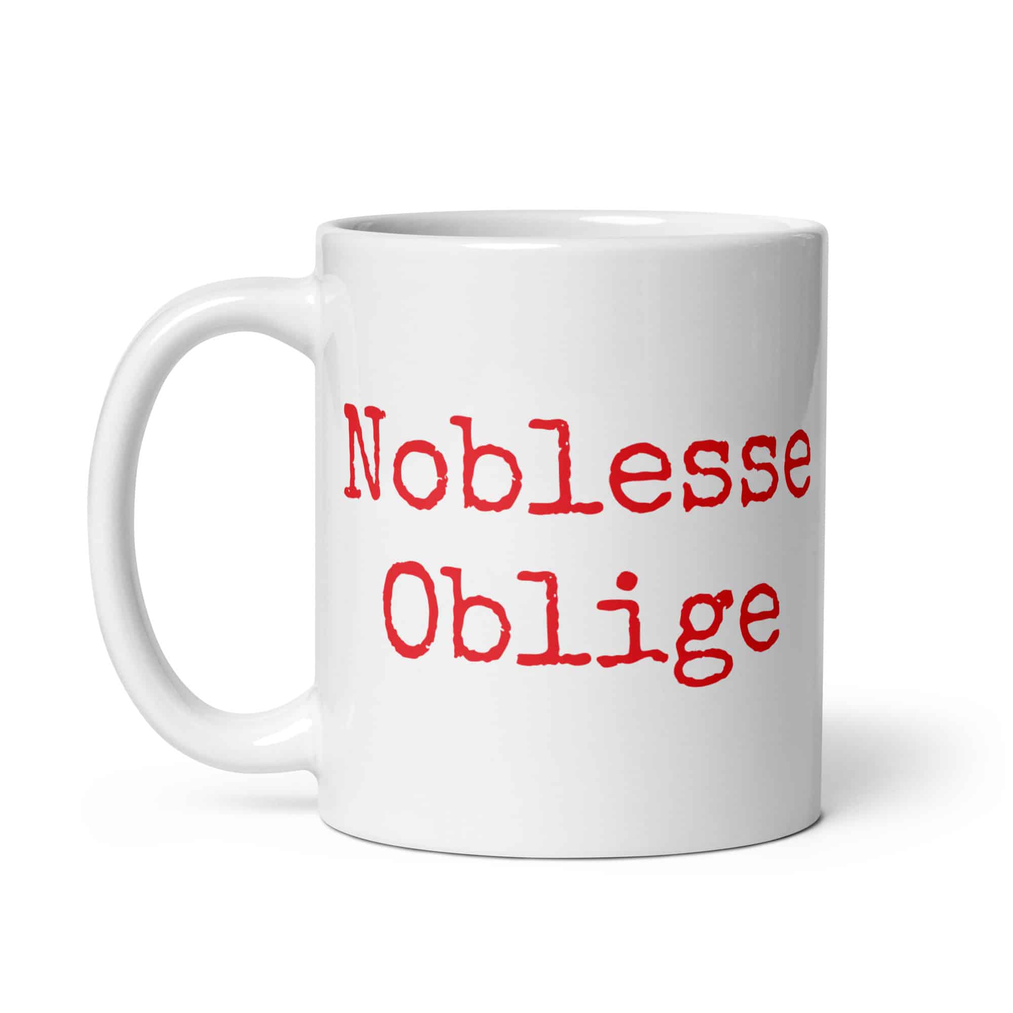 Noblesse Oblige mug-white-11-oz-handle-on-left-69c30b5351f1b