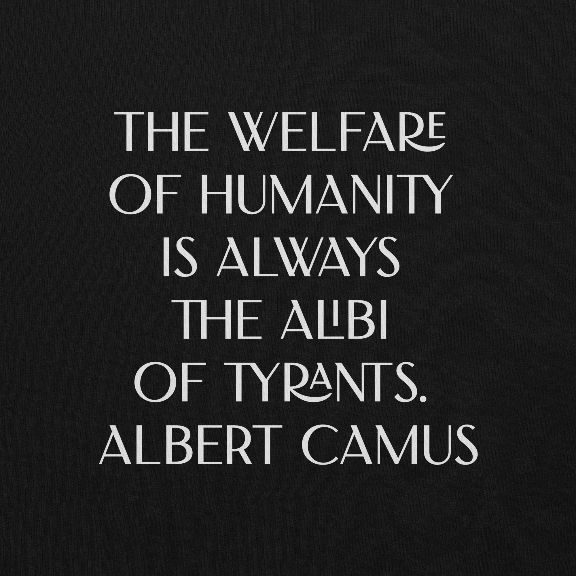 Welfare of Humanity unisex-crew-neck-sweatshirt-black-front-6977c52a4428f