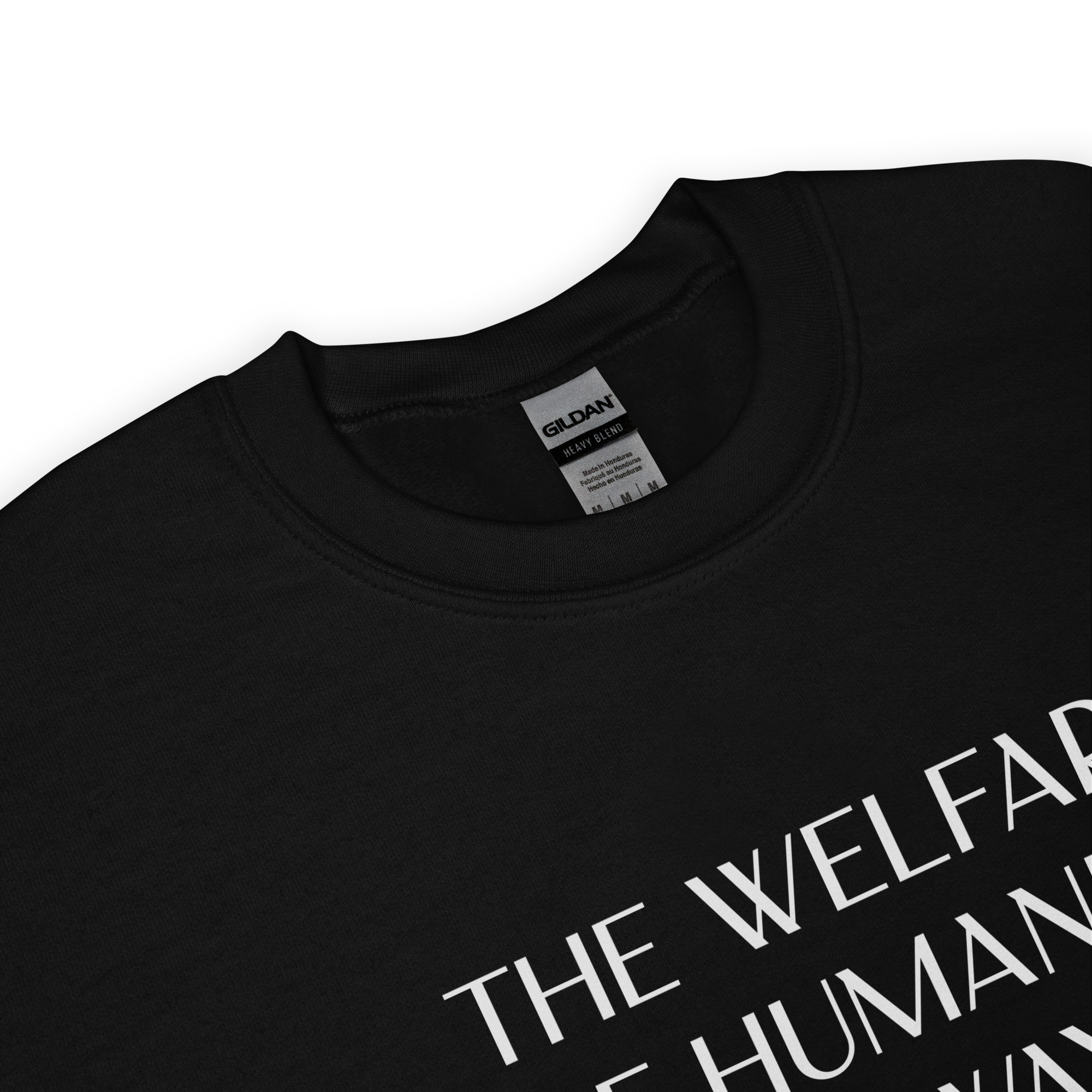 Welfare of Humanity unisex-crew-neck-sweatshirt-black-product-details-6977c52a42360