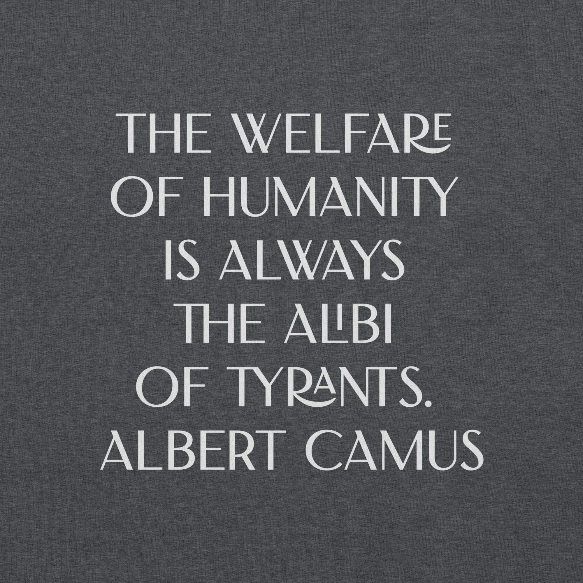 Welfare of Humanity unisex-crew-neck-sweatshirt-dark-heather-front-6977c52a4438d