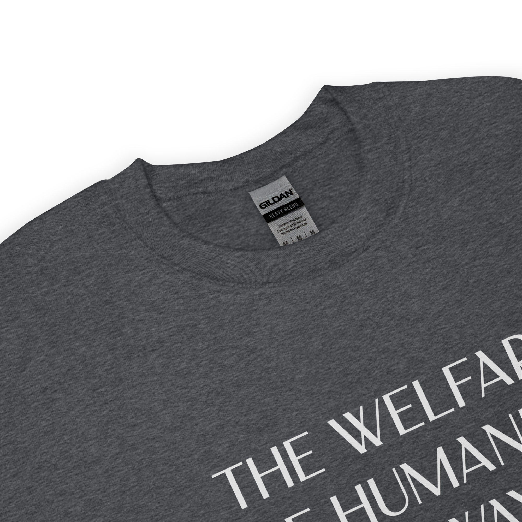 Welfare of Humanity unisex-crew-neck-sweatshirt-dark-heather-product-details-6977c52a4247a
