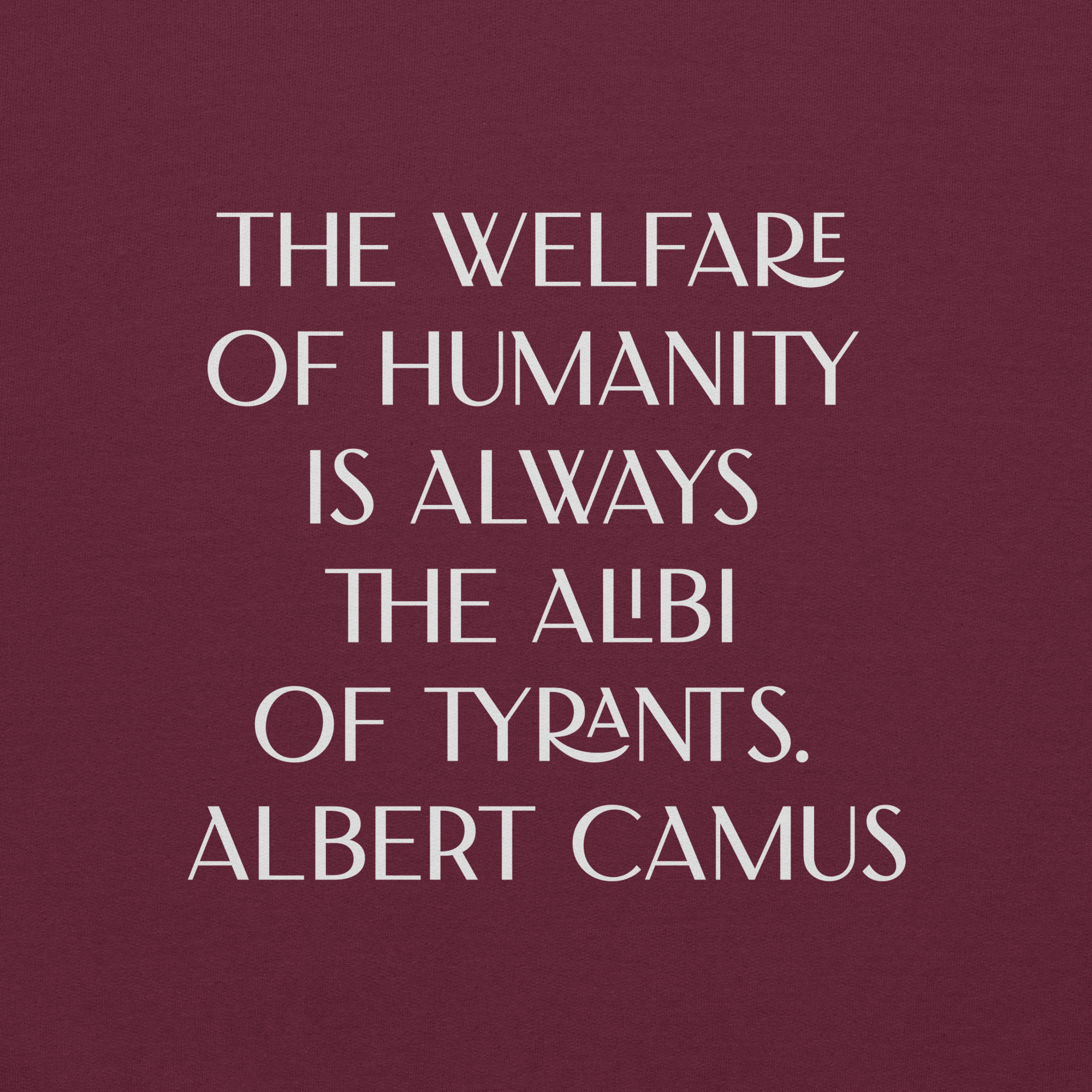Welfare of Humanity unisex-crew-neck-sweatshirt-maroon-front-6977c52a44472