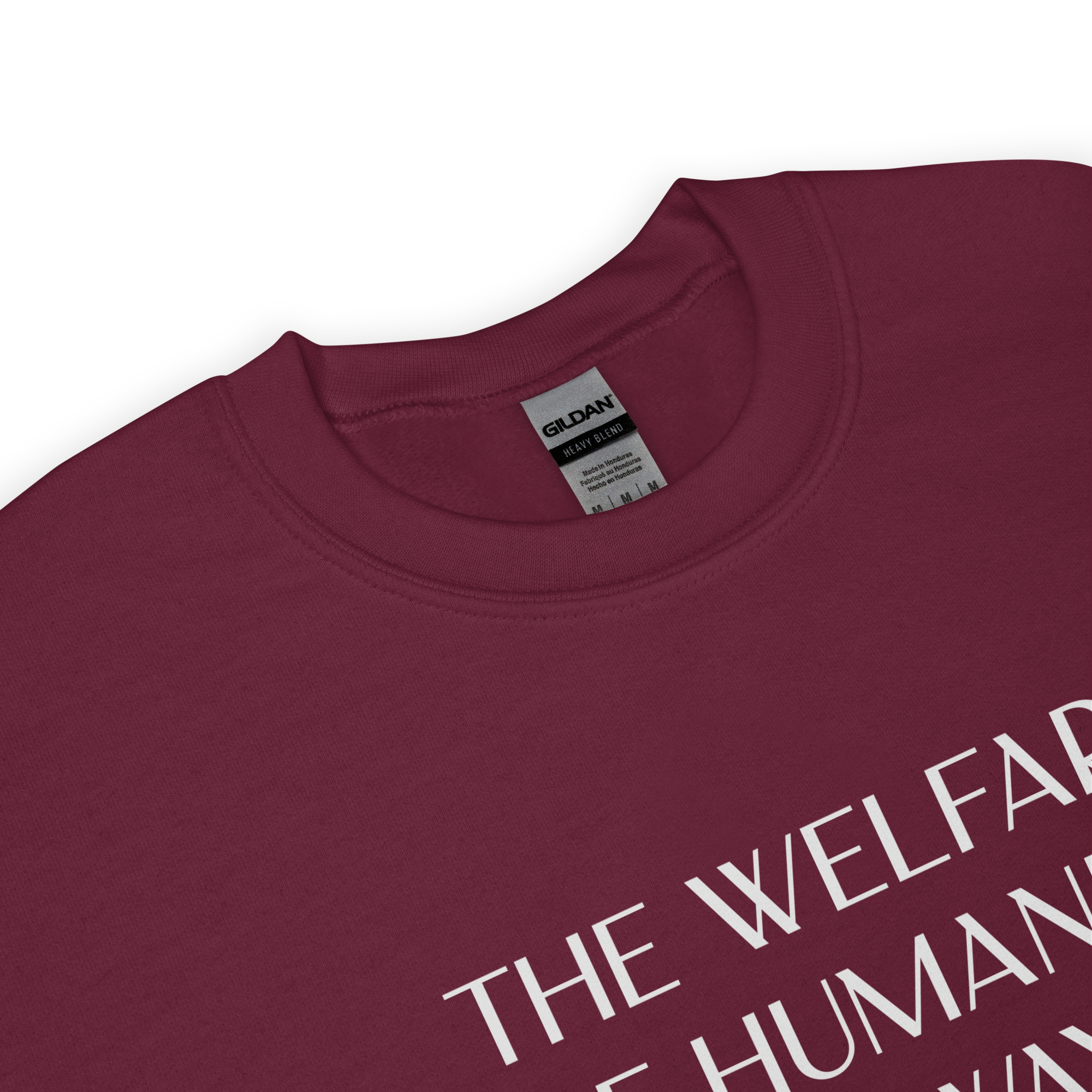 Welfare of Humanity unisex-crew-neck-sweatshirt-maroon-product-details-6977c52a4257c