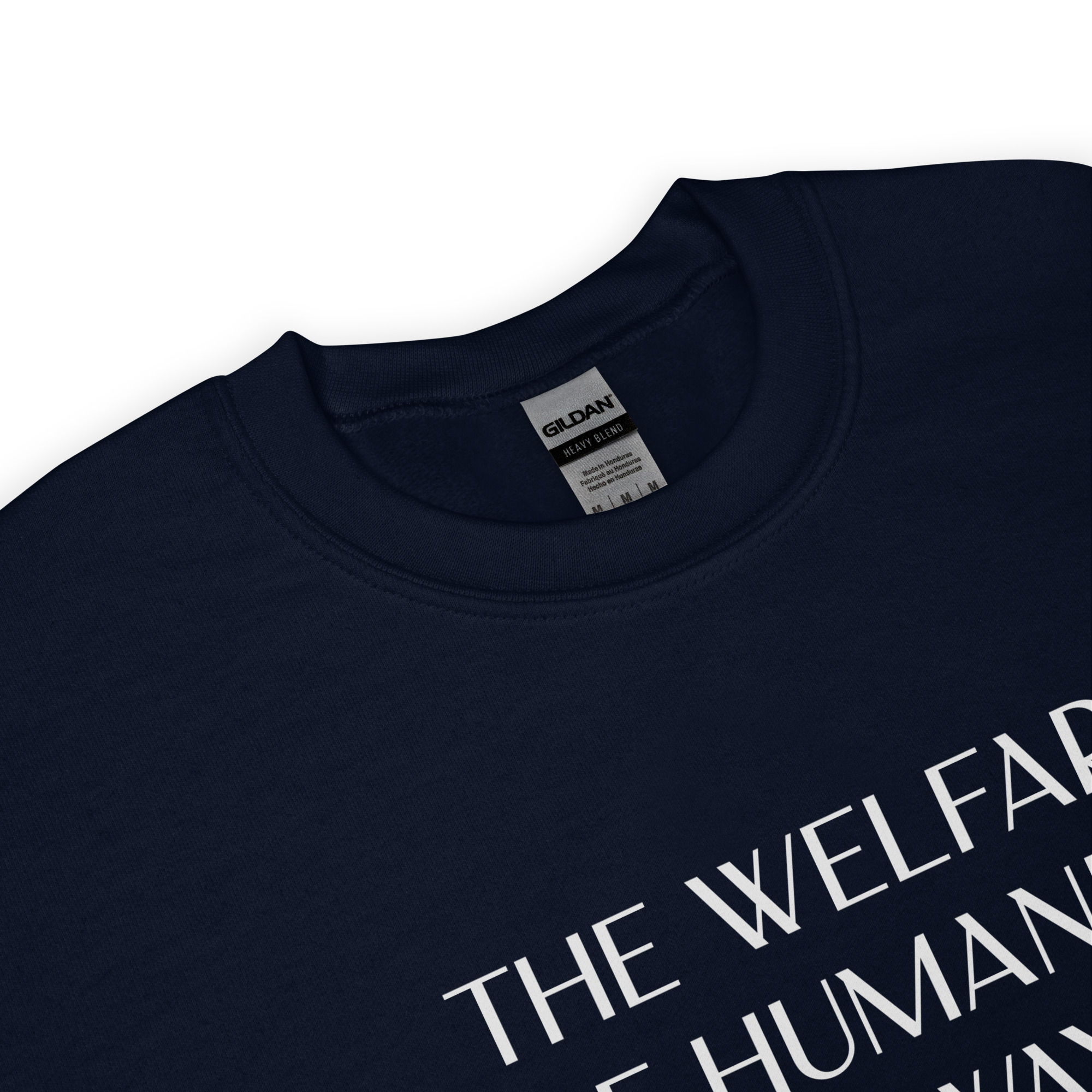 Welfare of Humanity unisex-crew-neck-sweatshirt-navy-product-details-6977c52a42677