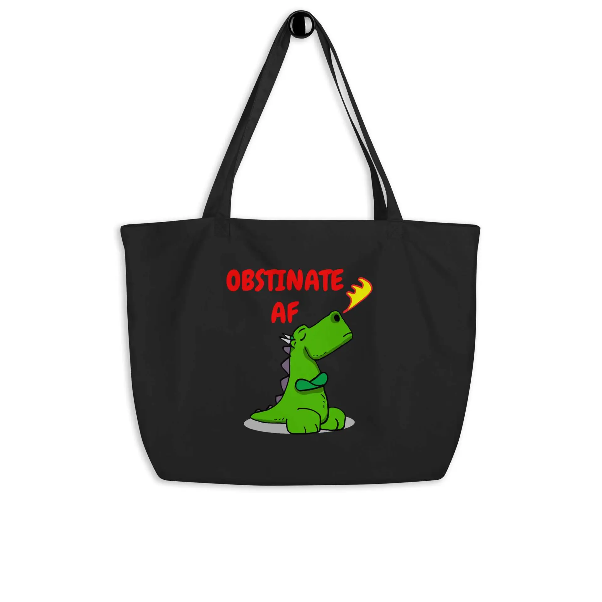 Obstinate AF Dragon Large organic tote bag