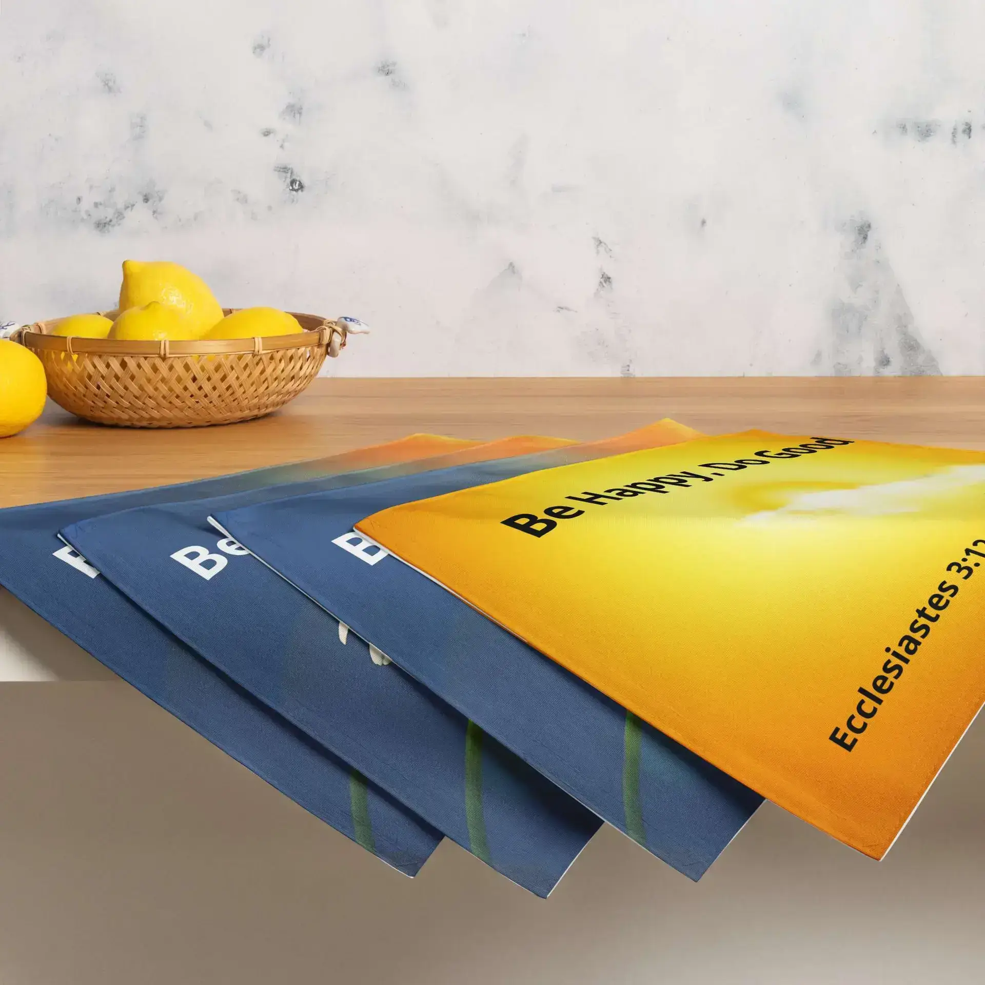 Ecclesiastes 3:12 Be Happy Do Good Sunshine Placemat Set