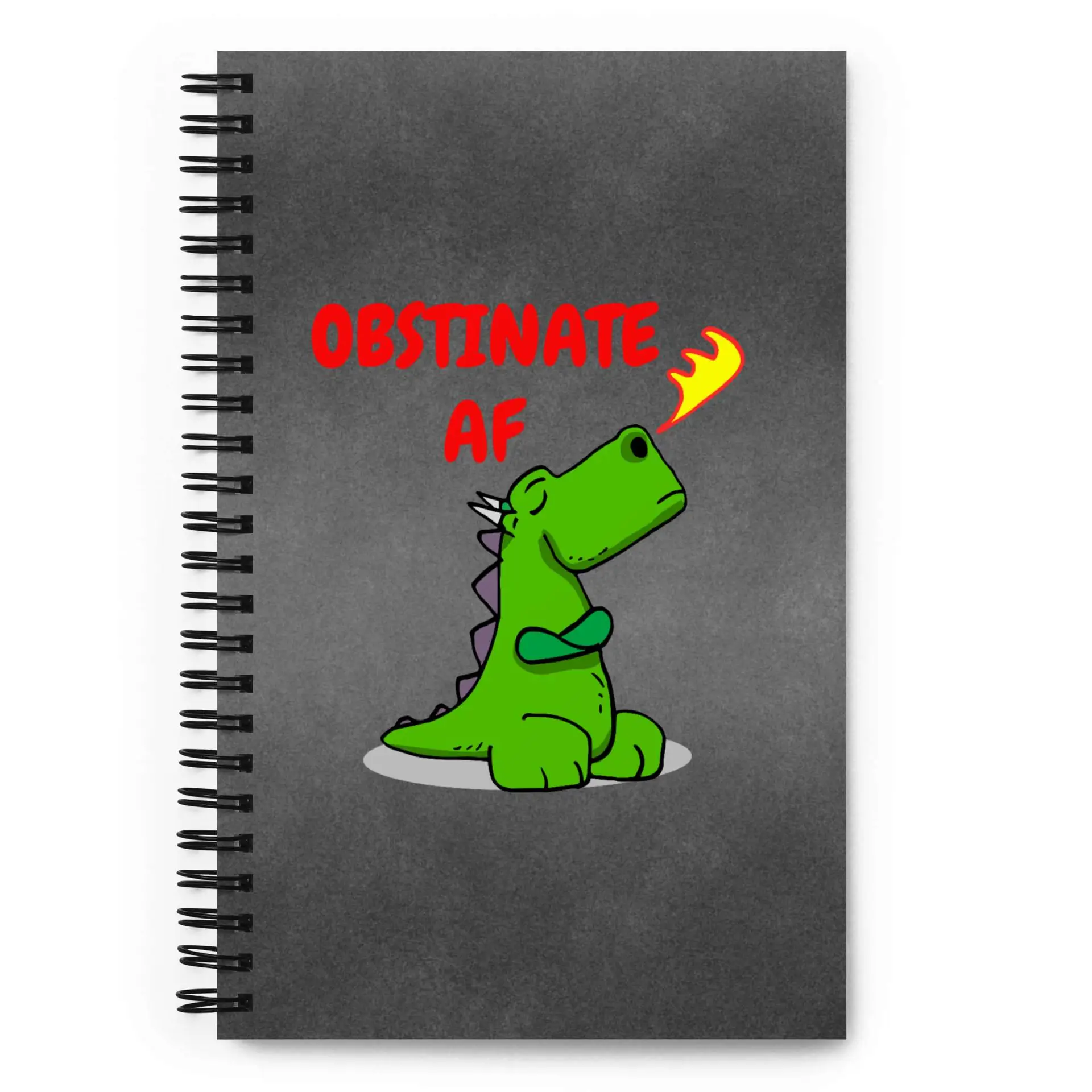 Obstinate AF Dragon Spiral notebook