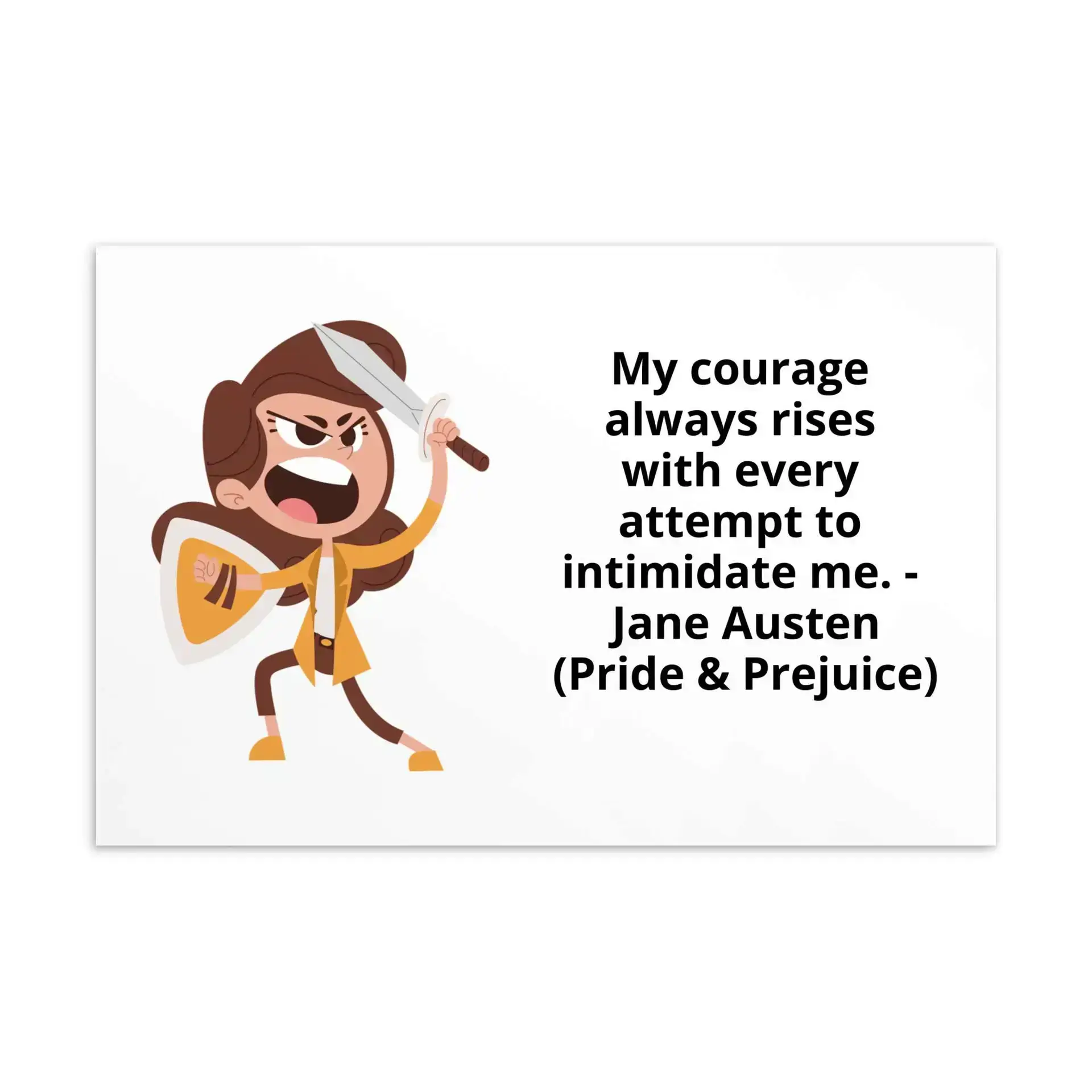 Courage & Intimidation Standard Postcard