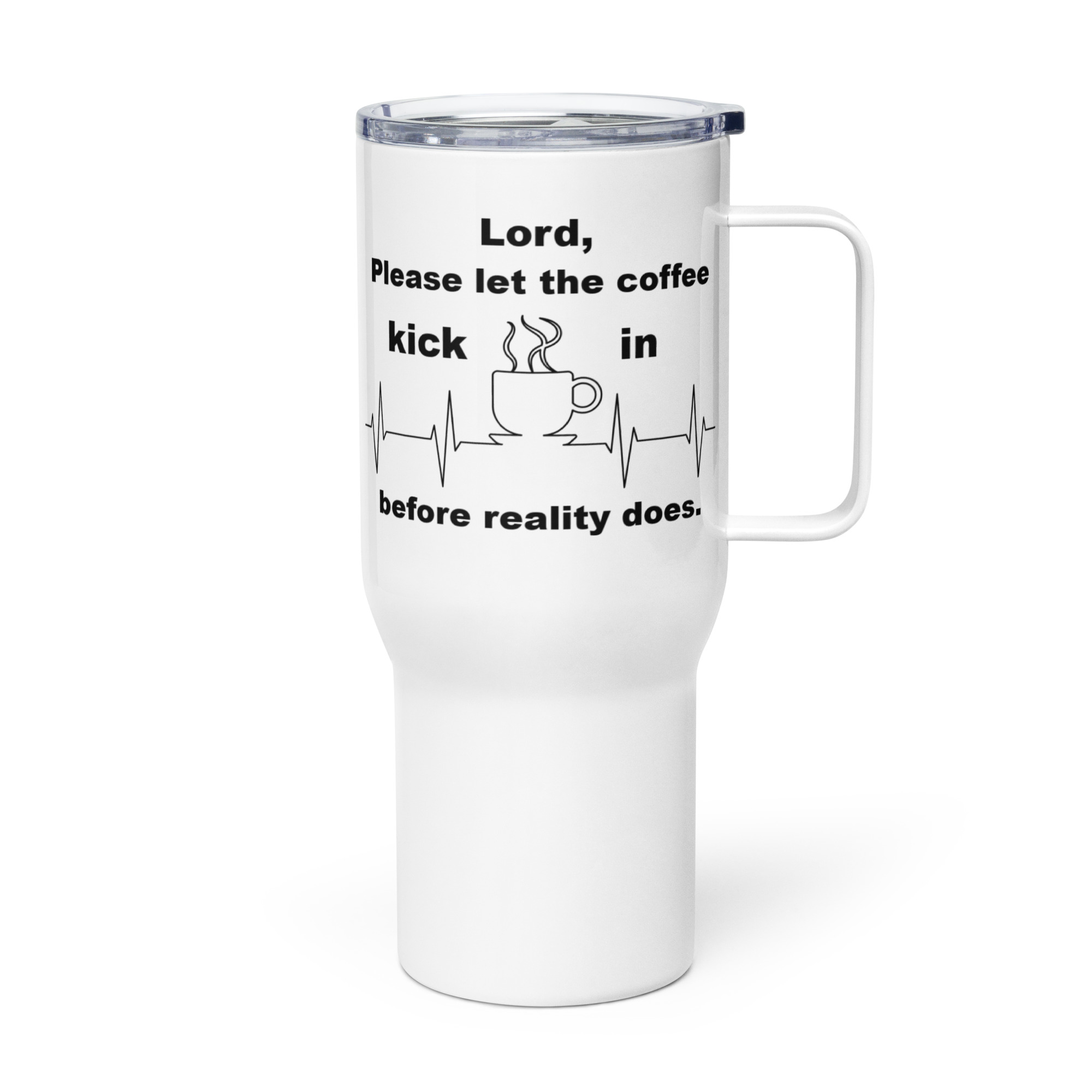 Coffee Lifeline Travel Mug With A Handle