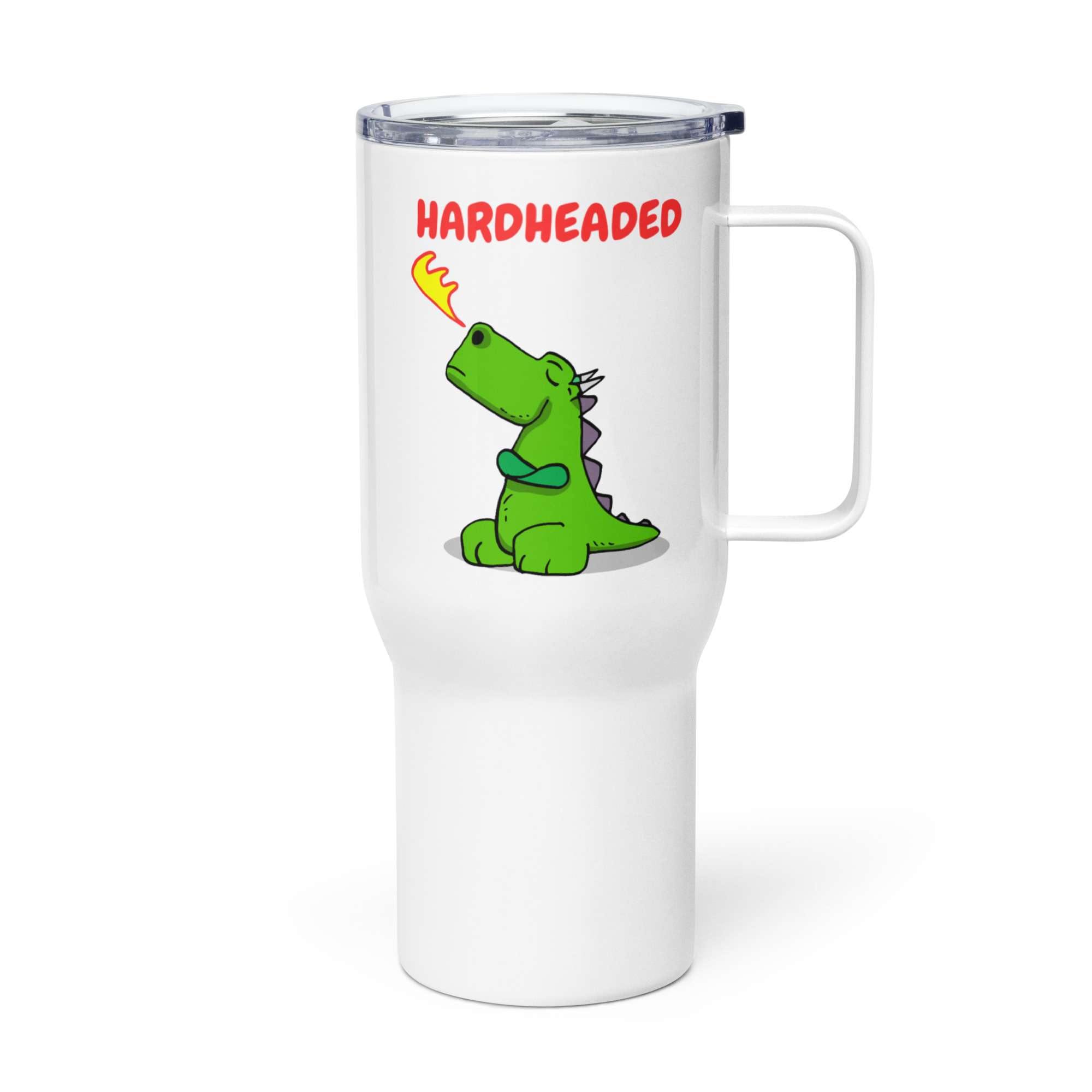 Headstrong Dragon Travel Mug With A Handle