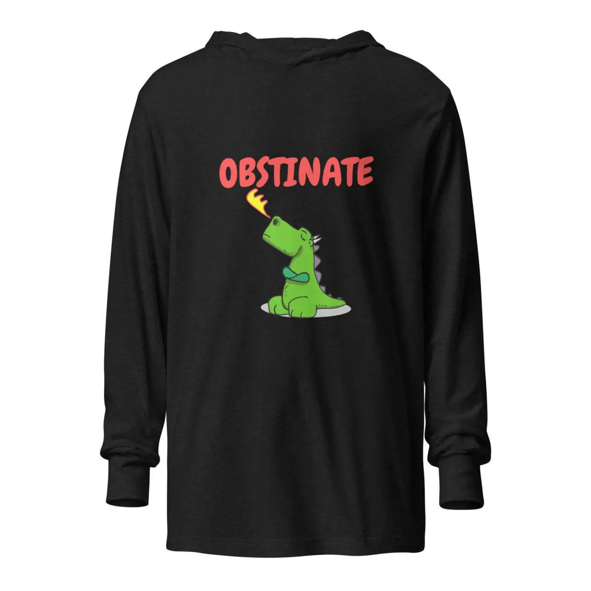 Obstinate Dragon Hooded long-sleeve tee