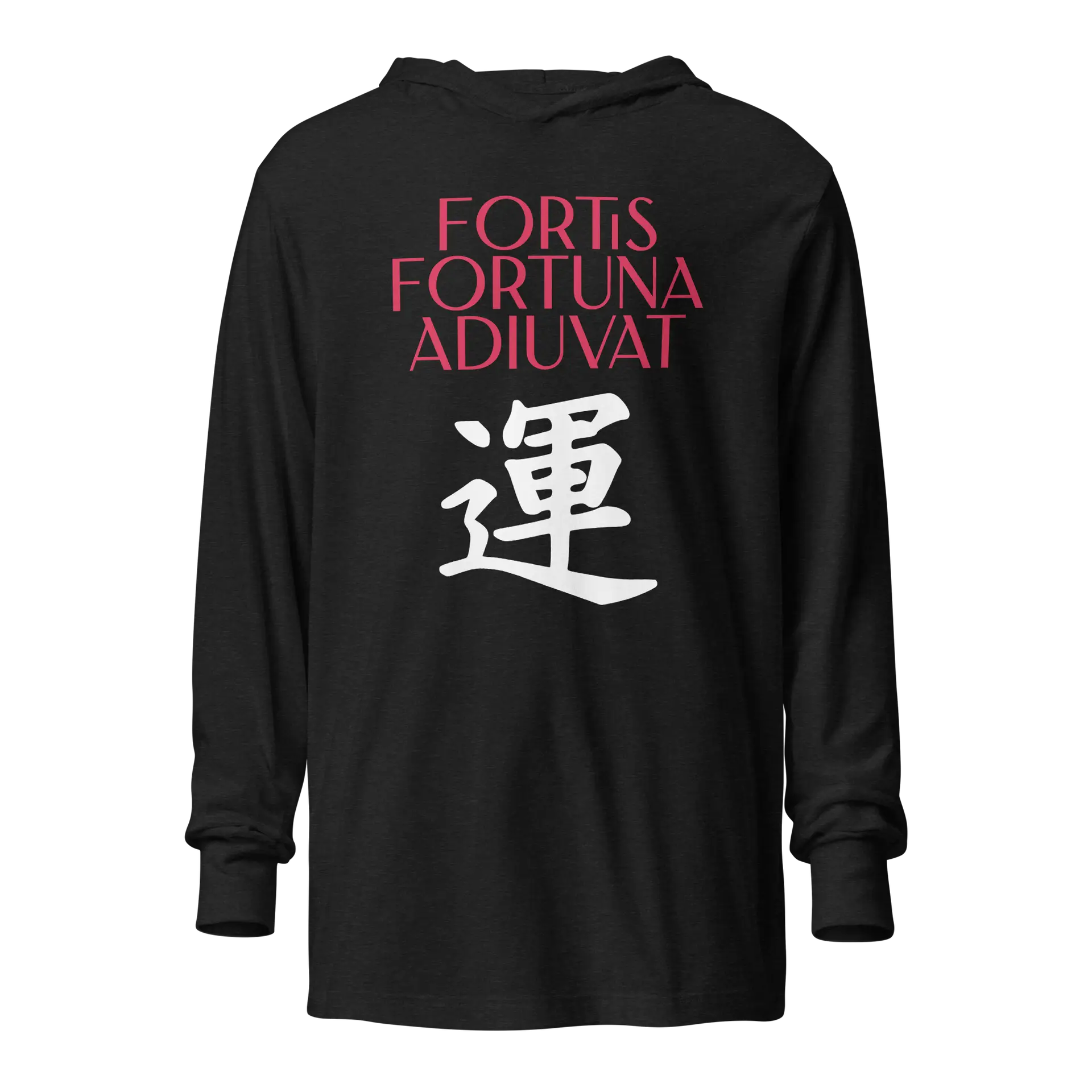 Fortis Fortuna Adiuvat Hooded long-sleeve tee