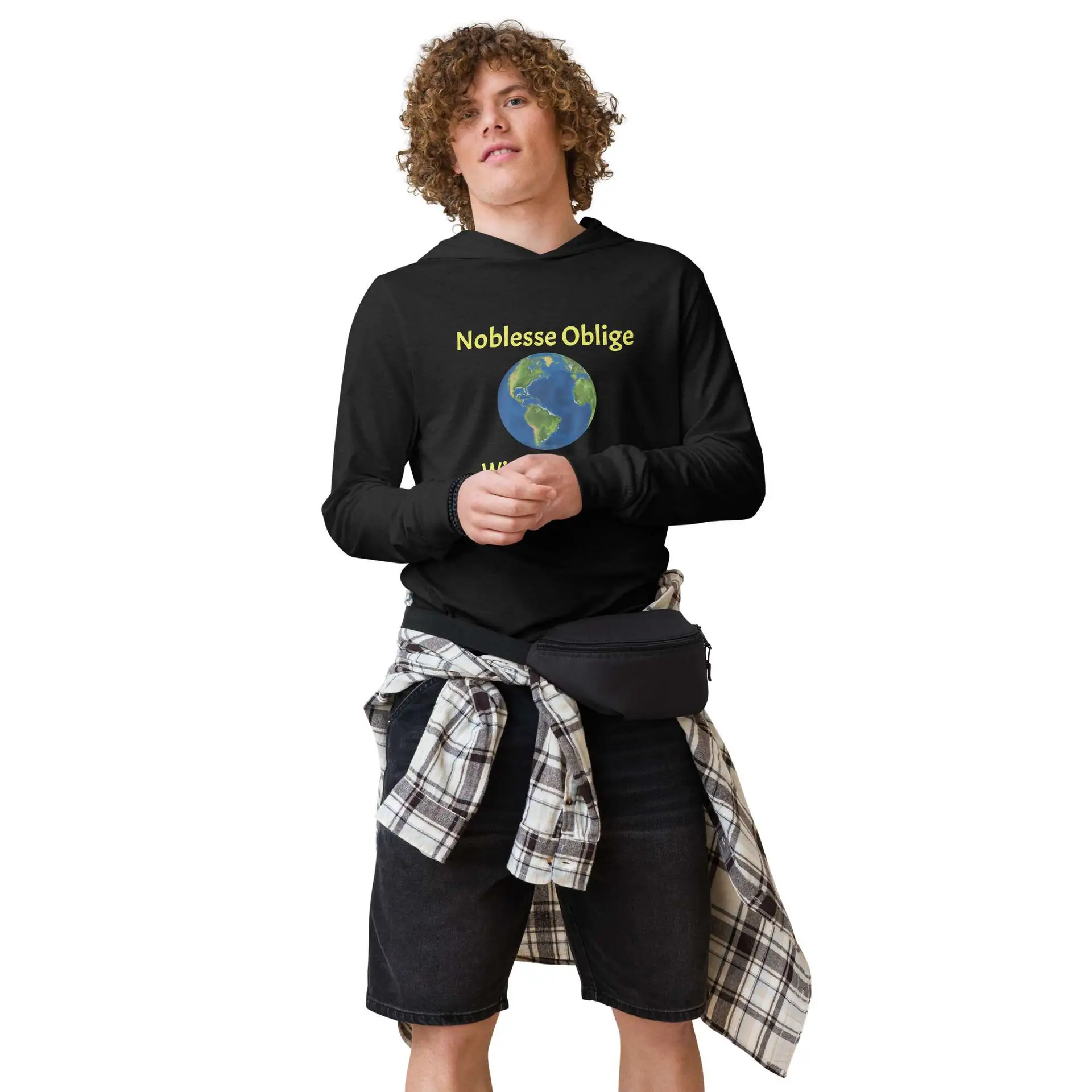 Noblesse Oblige Earth Hooded long-sleeve tee