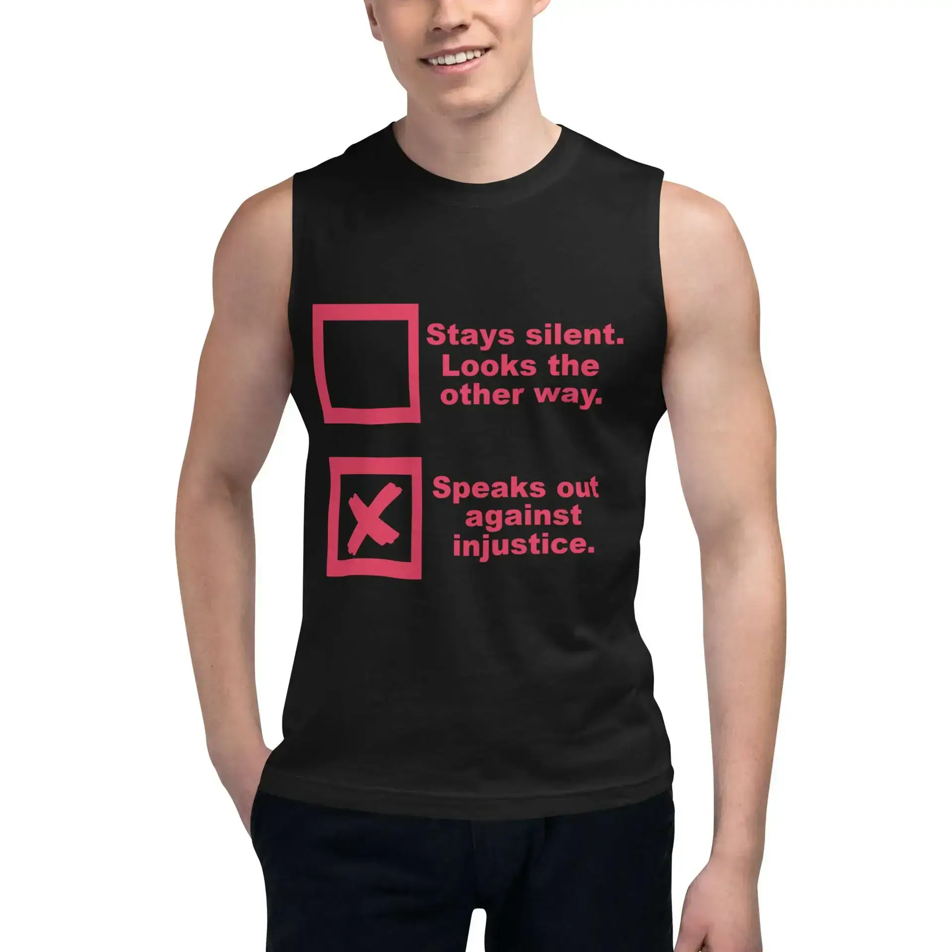 Justice Speaks Muscle Shirt