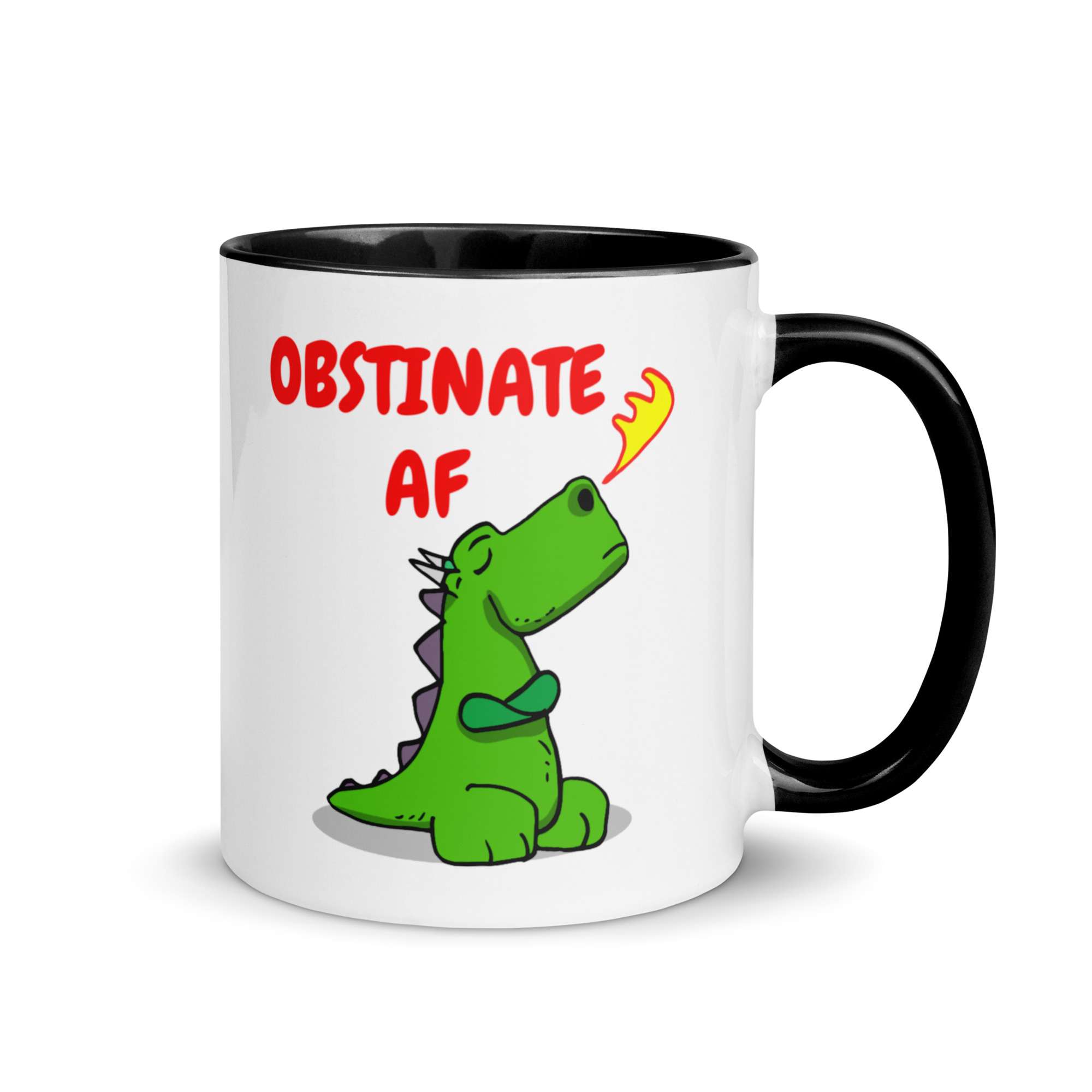 Obstinate AF Dragon Mug With Color Inside