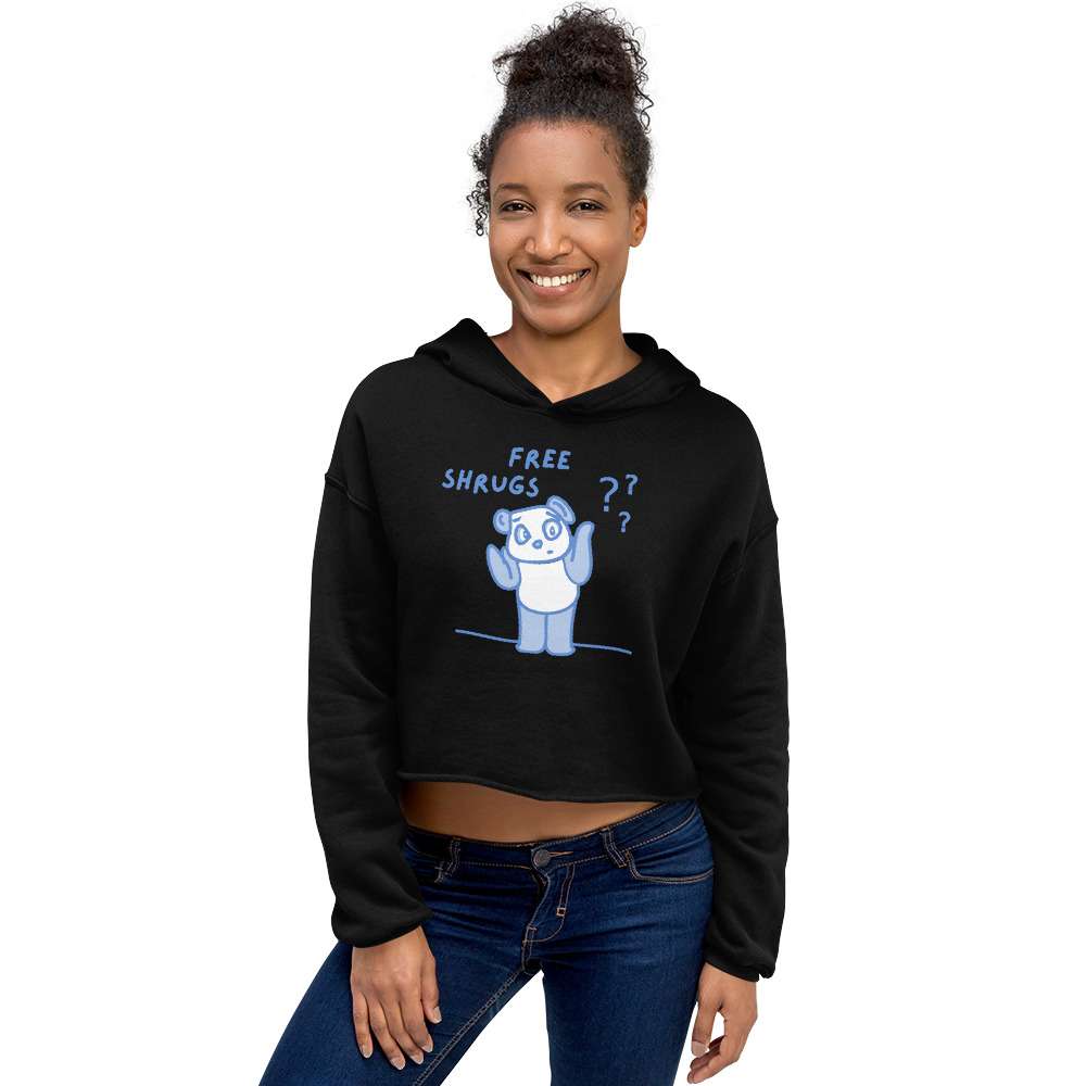 Free Shrugs Crop Hoodie