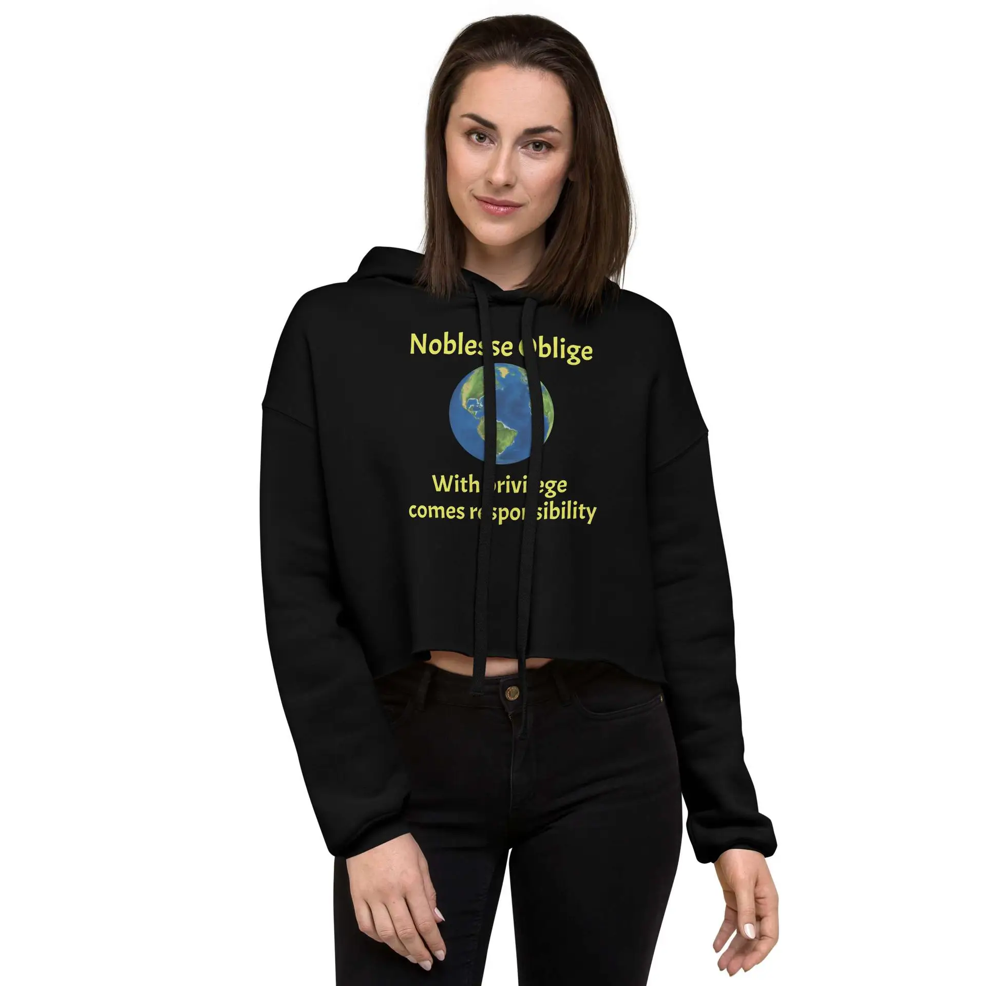 Noblesse Oblige Earth Crop Hoodie