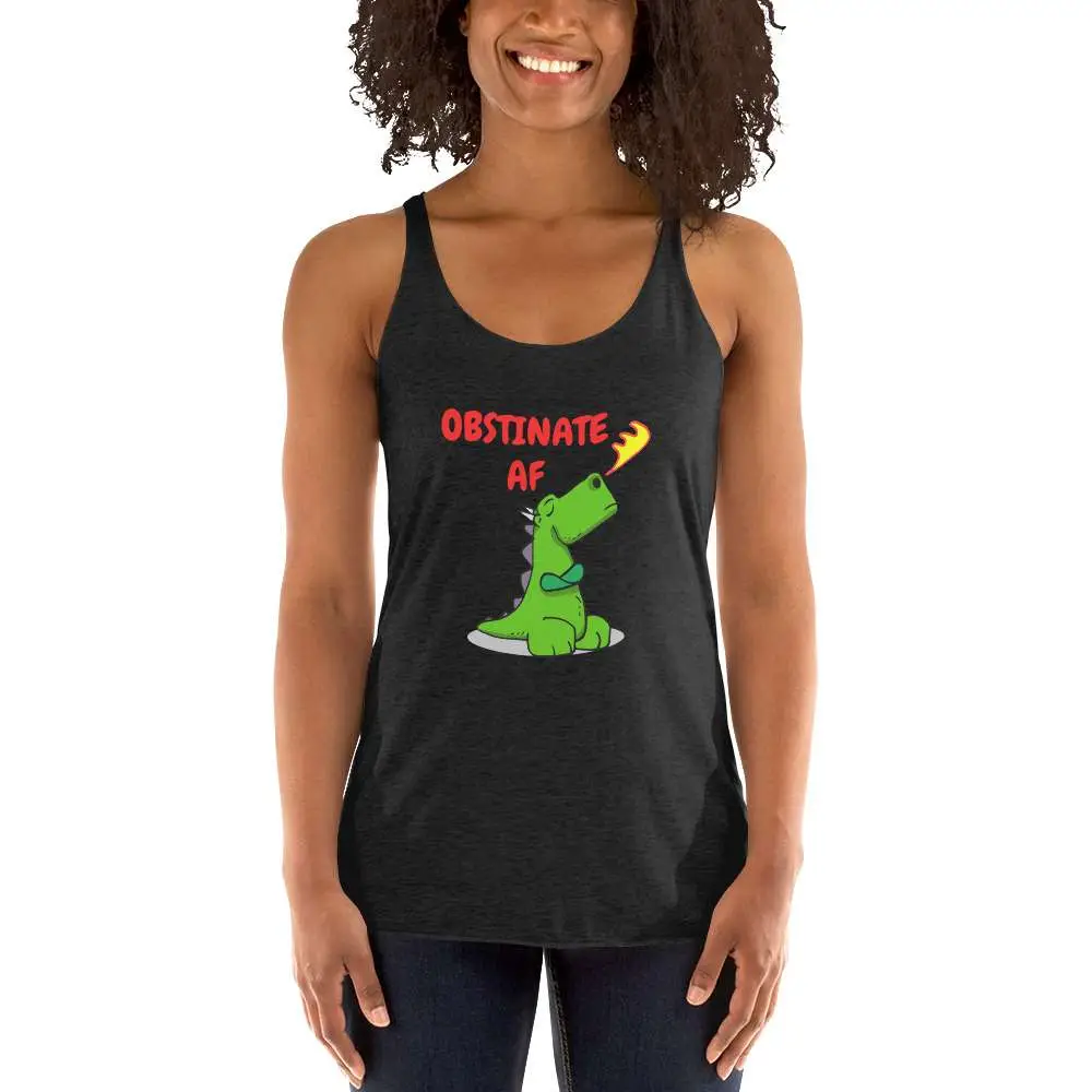 Obstinate AF Dragon Women's Racerback Tank