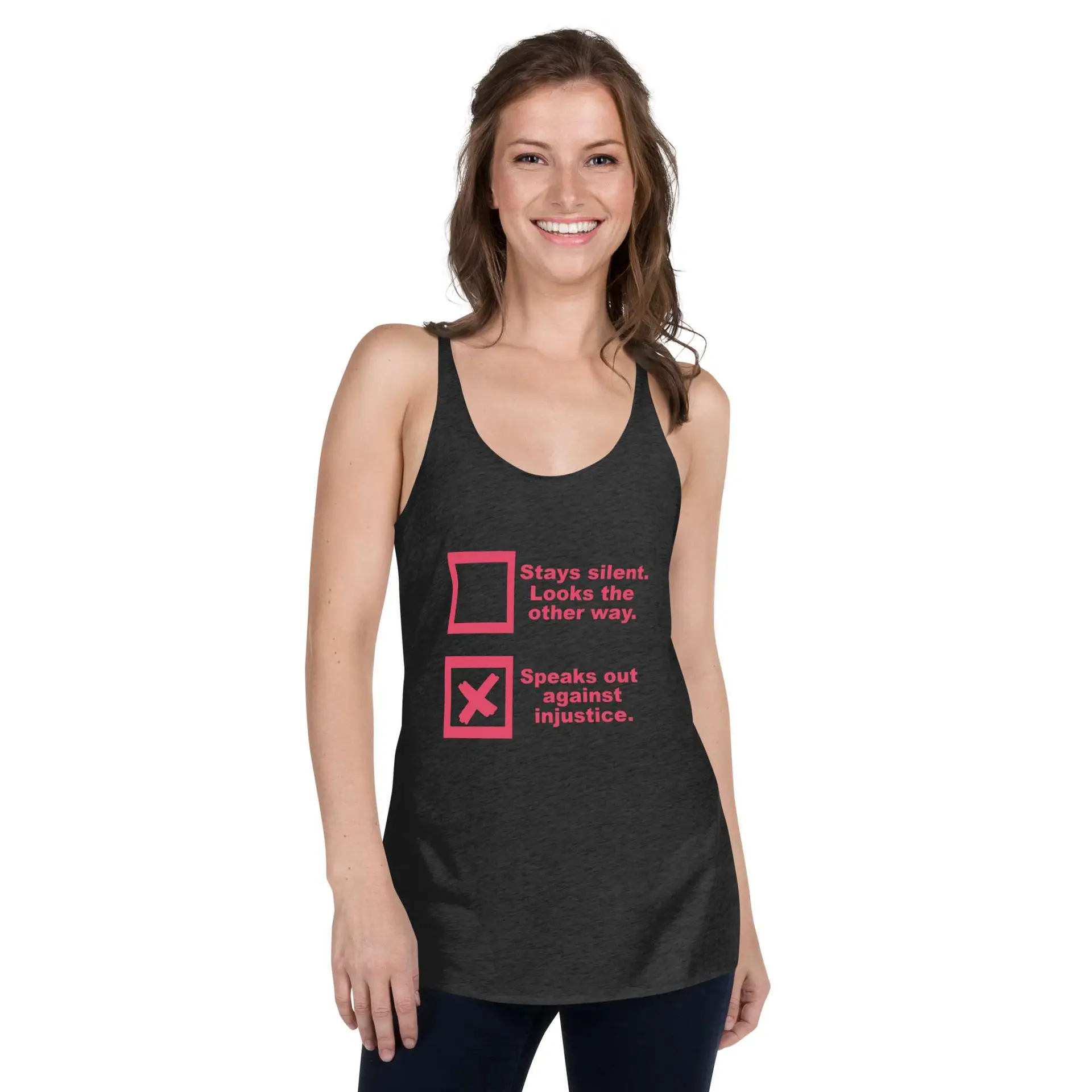 Justice Speaks Women's Racerback Tank