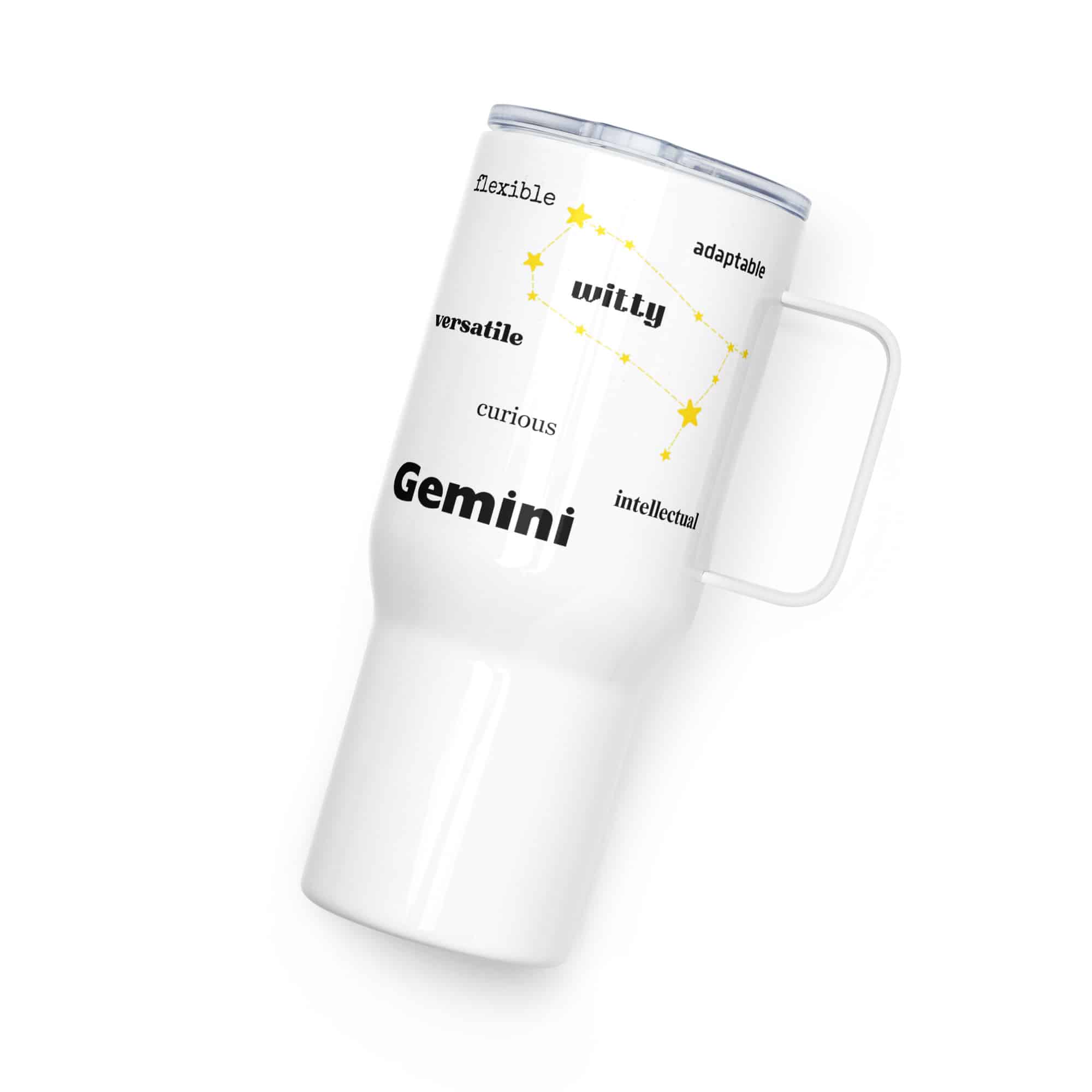Gemini the Twins Travel mug with a handle