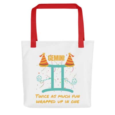 Gemini Twice as Much Fun AOP Tote bag