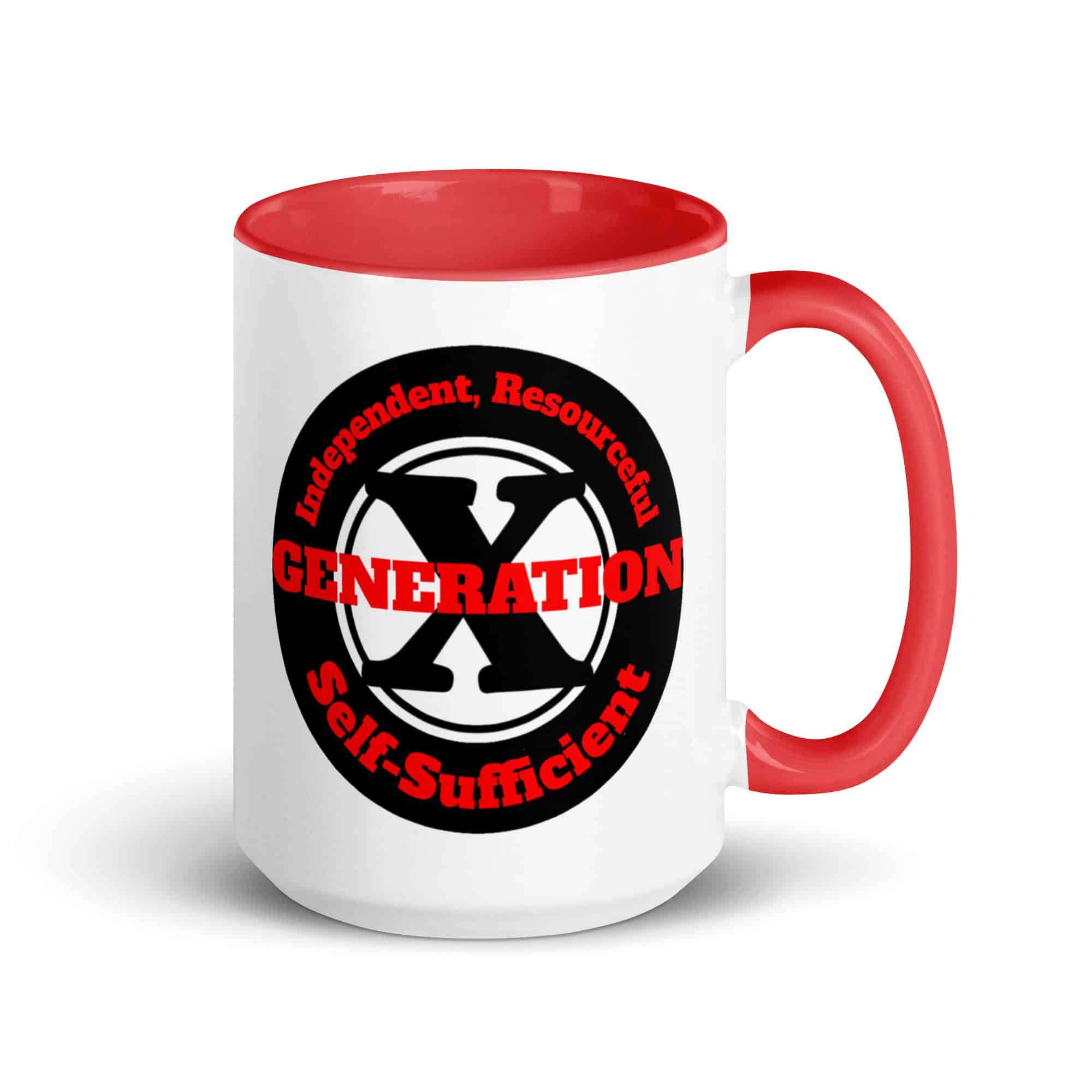 Gen X, Independent, Resourceful, Self-Sufficient Mug with Color Inside