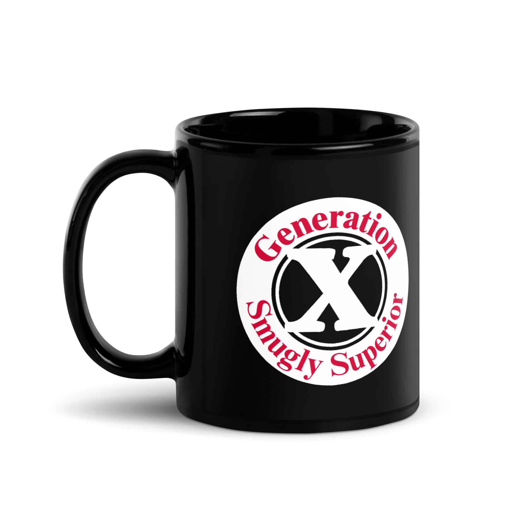 Gen X, Smugly Superior Black Glossy Mug