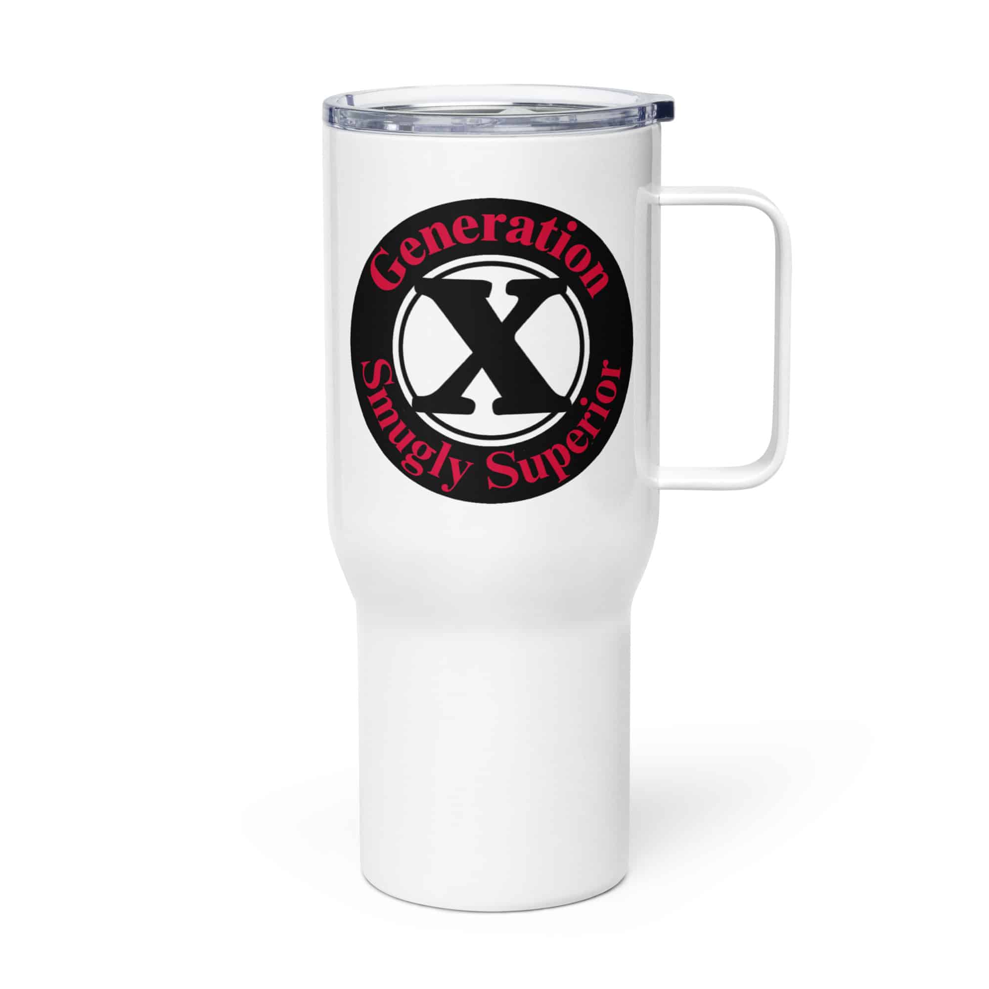 Gen X, Last of the Feral Children (v1) Travel mug with a handle