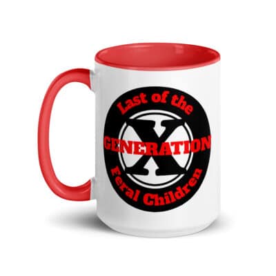 Gen X, Wicked Skills, Totally Chill (v2) Mug with Color Inside