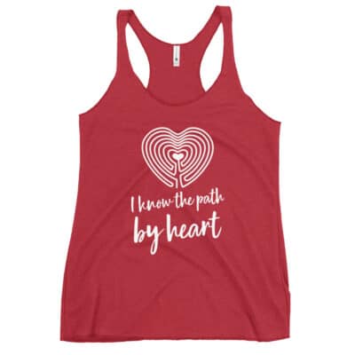 Labyrinth Heart Labyrinth I Know the Path by Heart Women's Racerback Tank