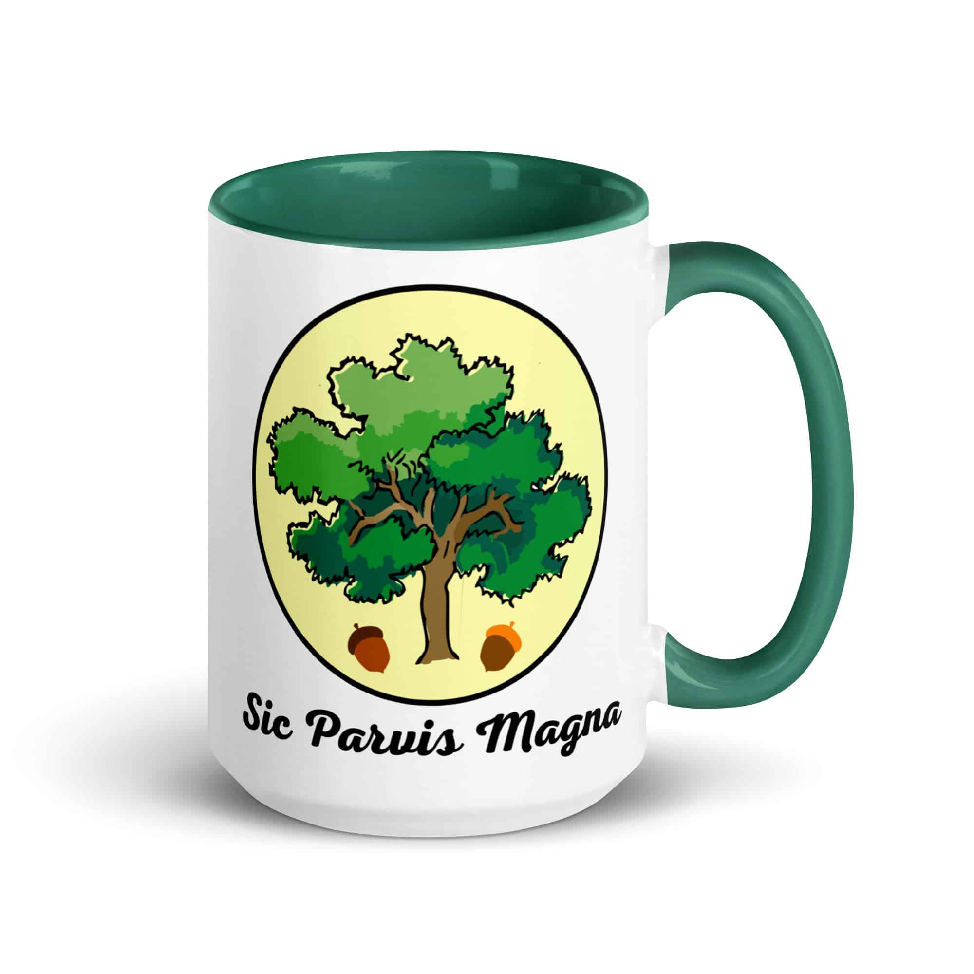Sic Parvis Magna Mug with Color Inside