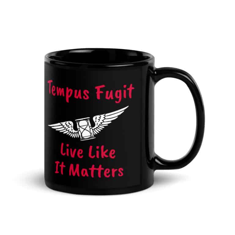 Tempus Fugit mug-black-11-oz-handle-on-right-69c1f4a31a368