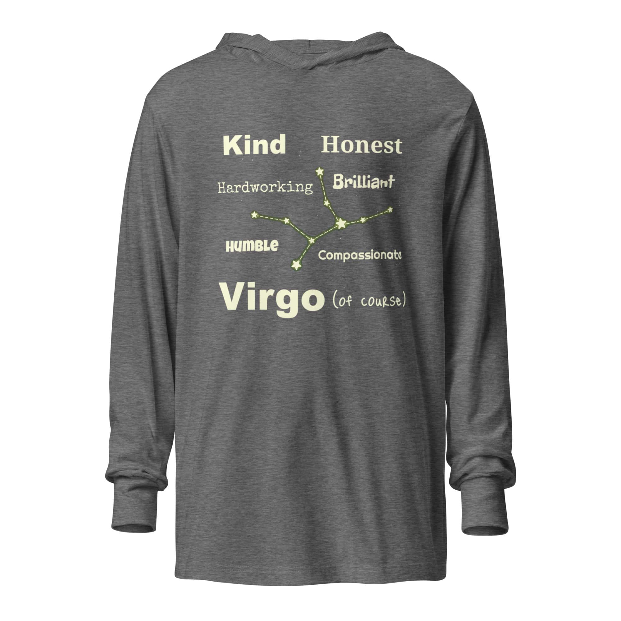 Virgo Of Course Hooded long-sleeve tee