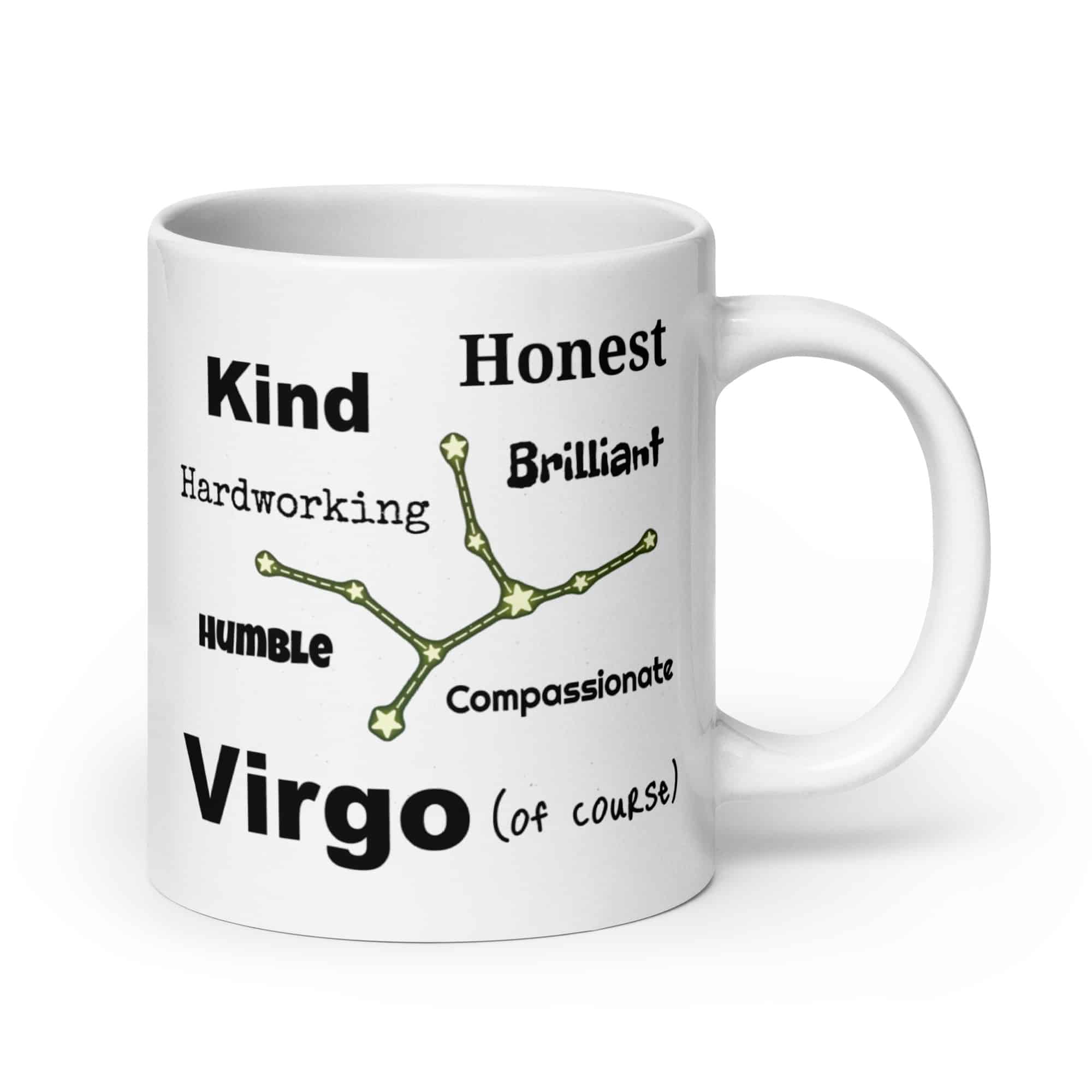 Virgo Of Course White glossy mug