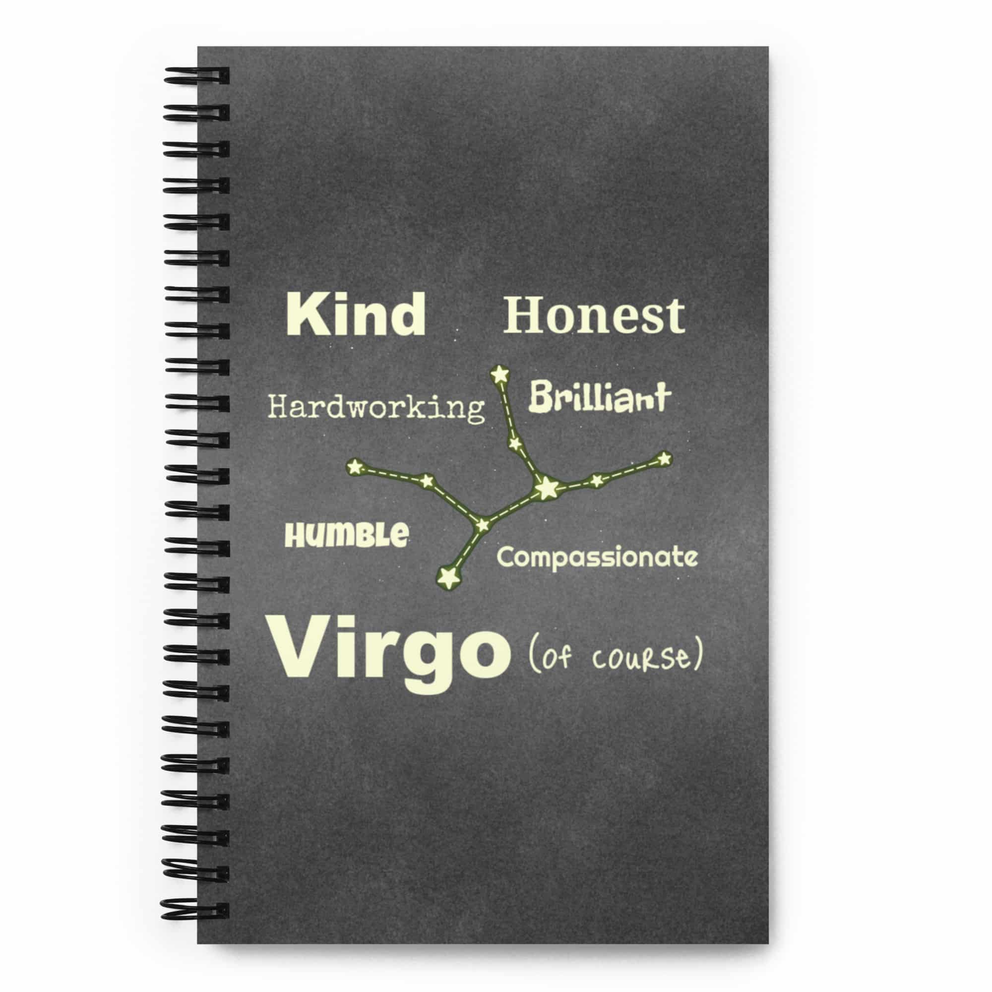 Virgo Of Course Spiral notebook