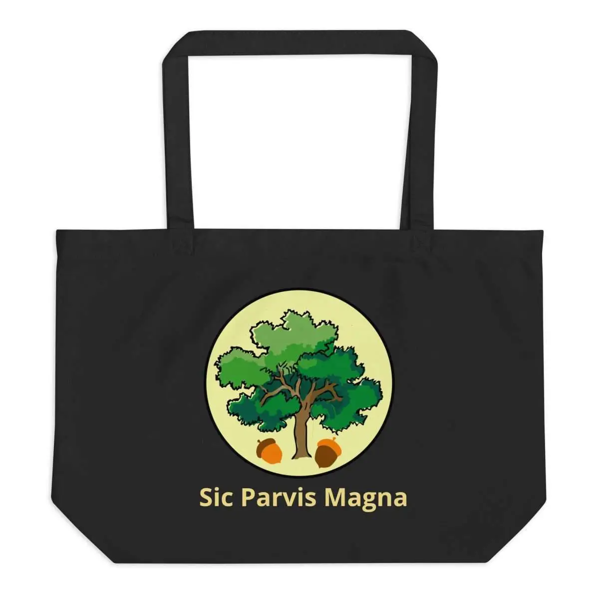 Sic Parvis Magna Large organic tote bag