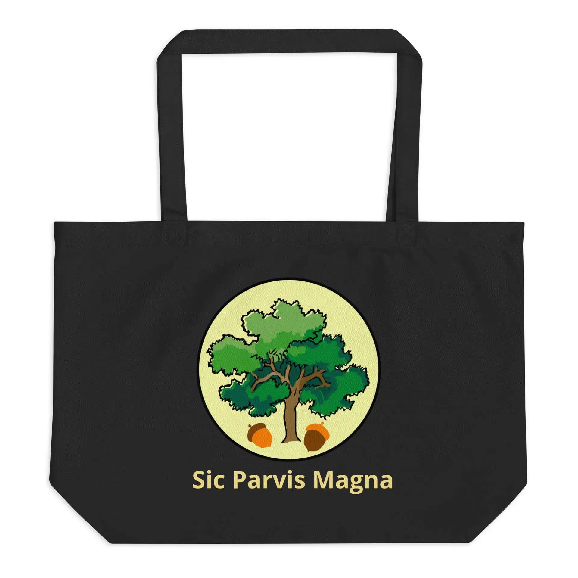Sic Parvis Magna Large organic tote bag