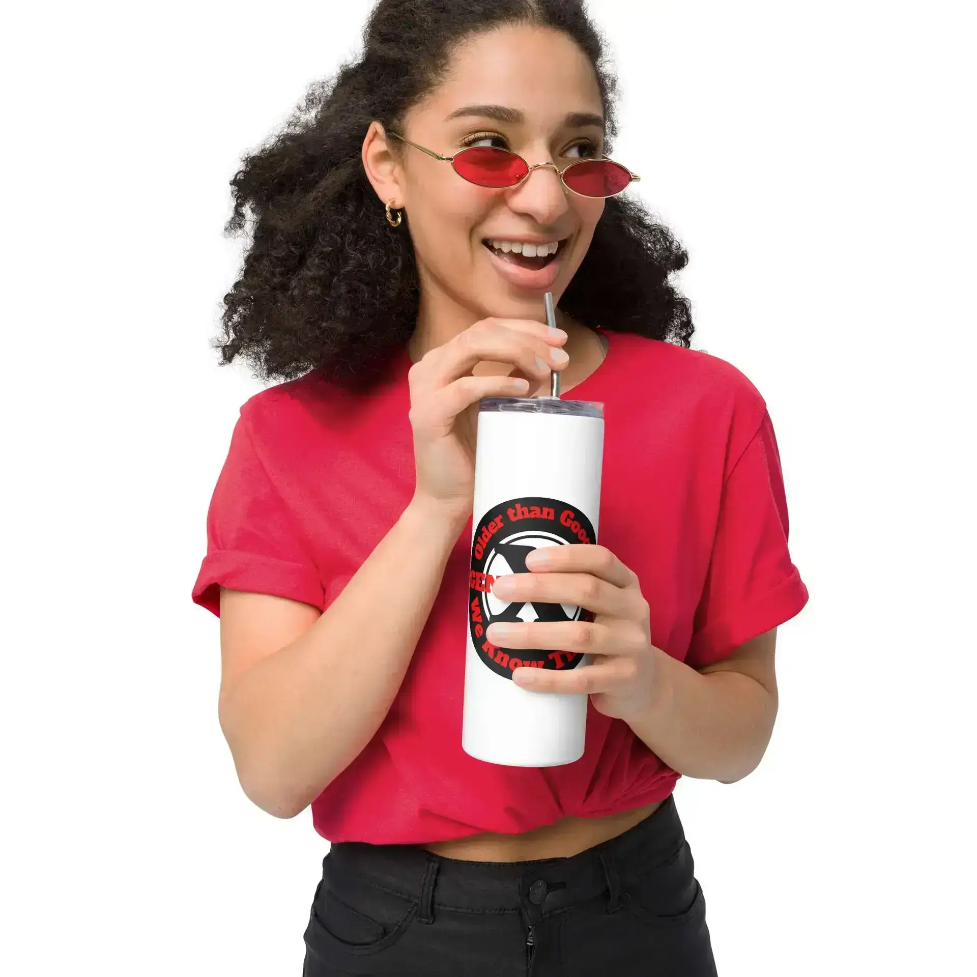 Gen X, Older than Google, We Know Things Stainless steel tumbler