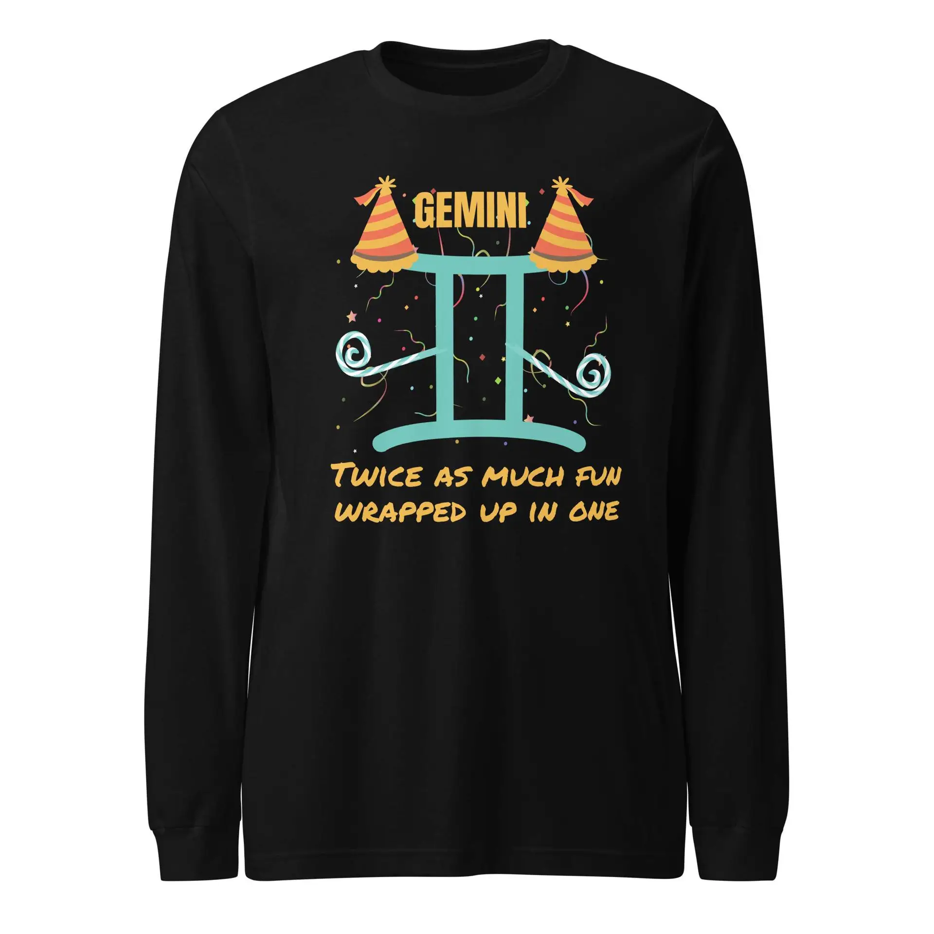 Gemini Twice as Much Fun Unisex Long Sleeve Tee