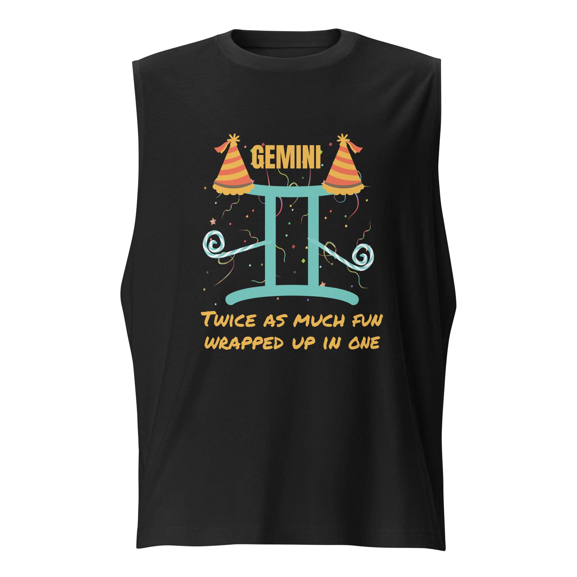 Gemini Twice as Much Fun Muscle Shirt
