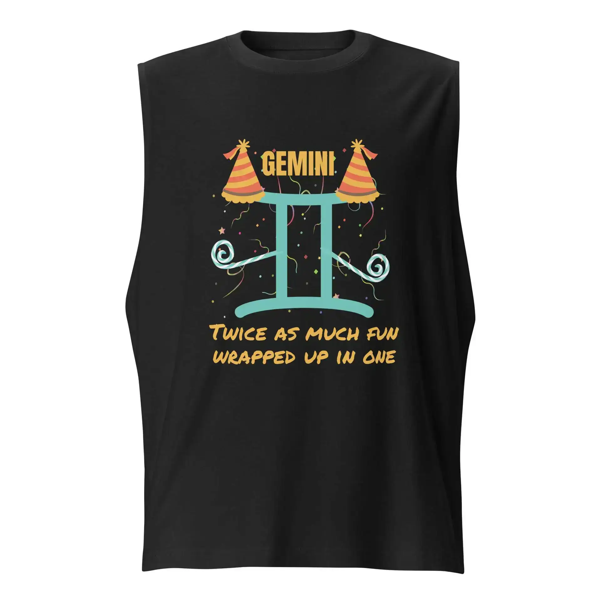 Gemini Twice as Much Fun Muscle Shirt