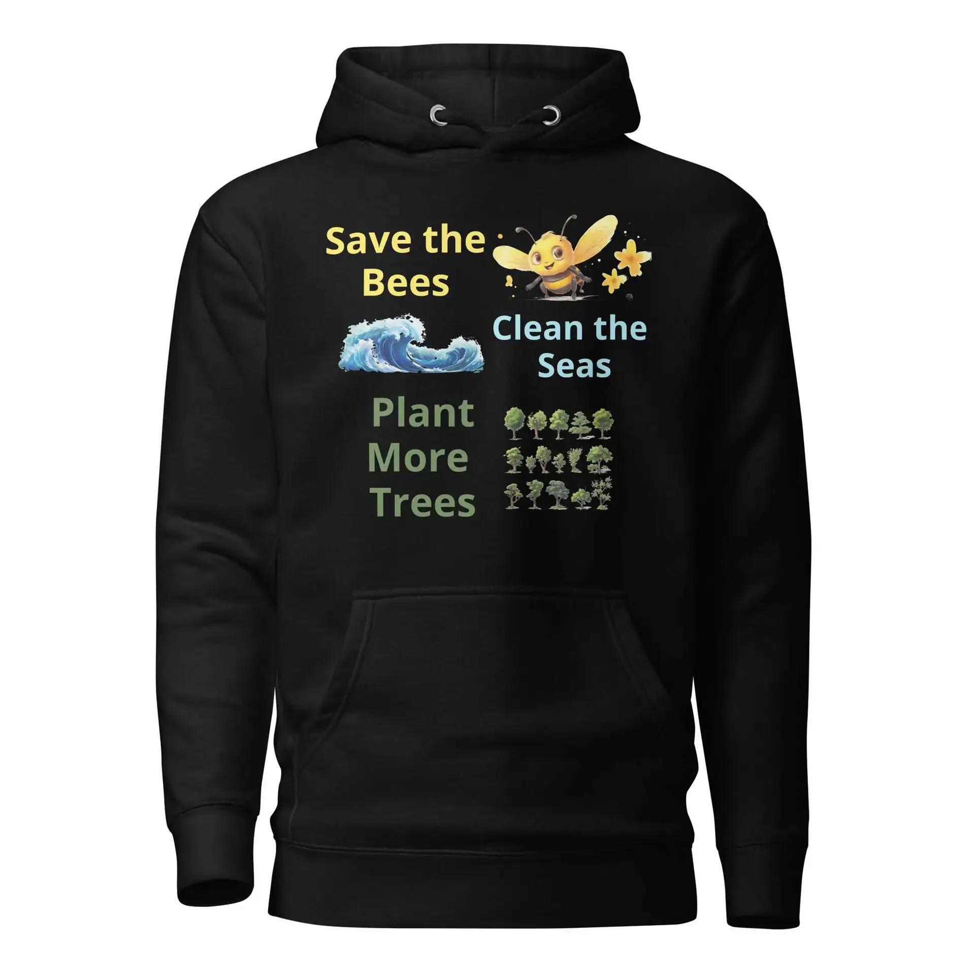 Bees Seas & Trees Unisex Cotton Heritage Hoodie