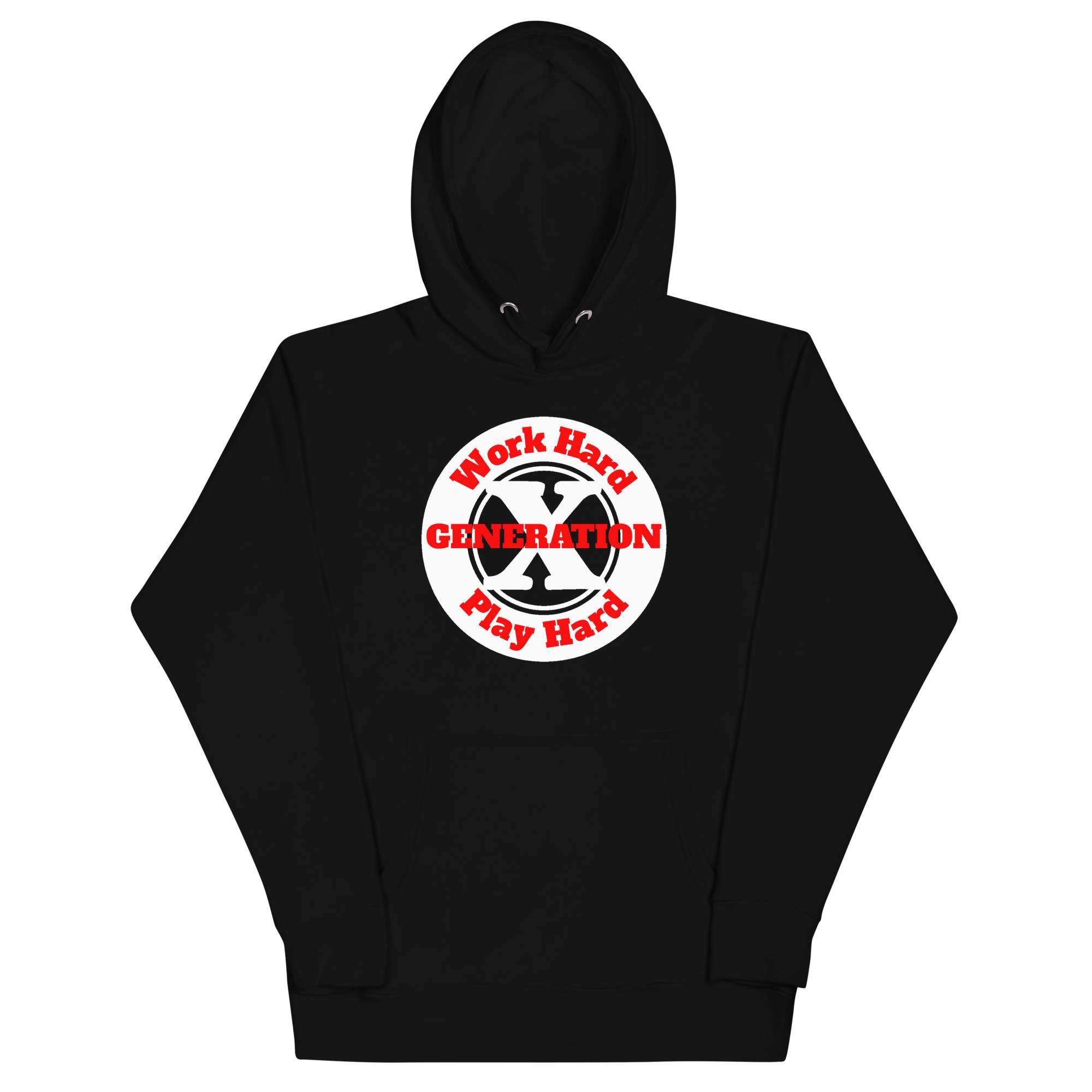 Gen X, Work Hard, Play Hard (v2) Unisex Hoodie