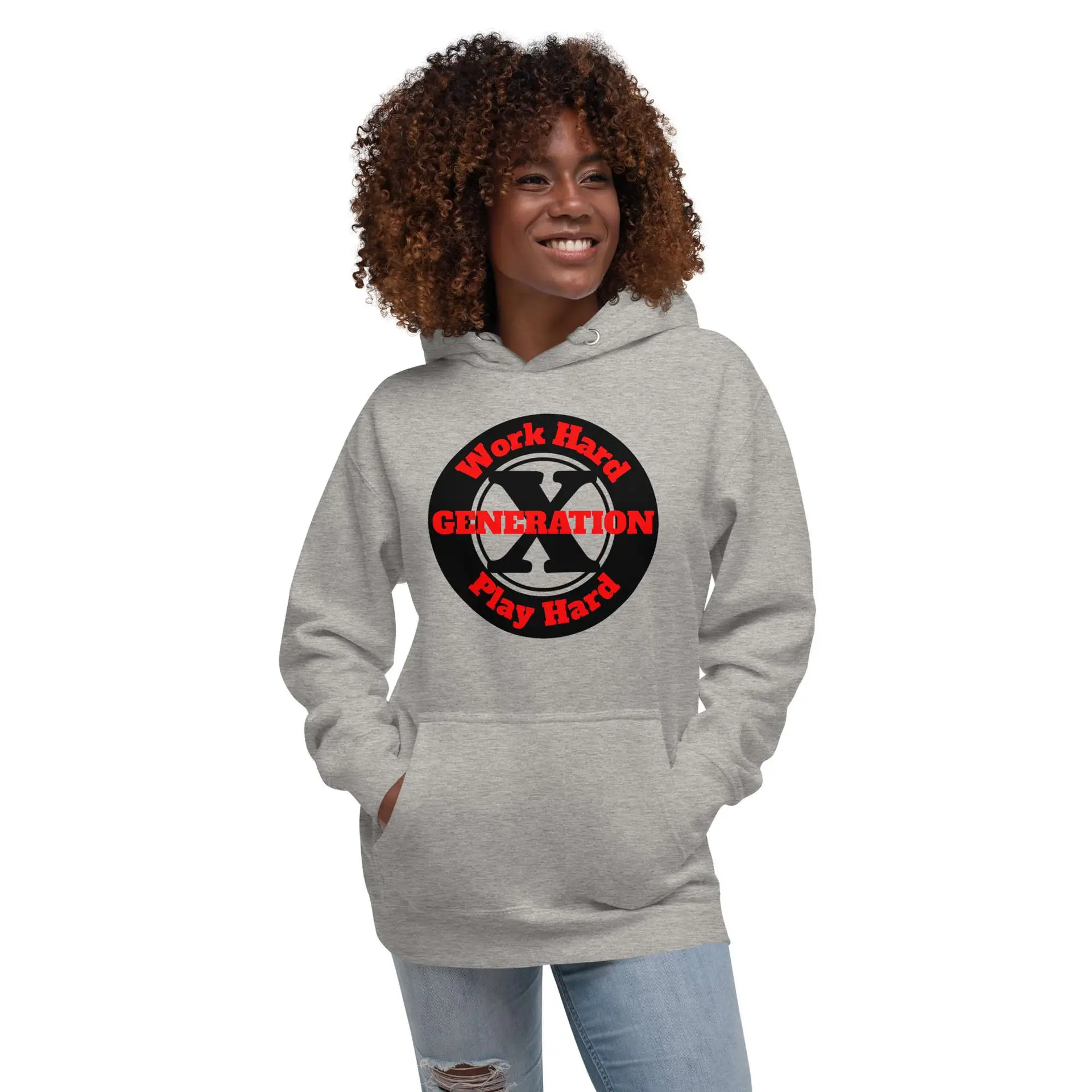Gen X, Work Hard, Play Hard Unisex Hoodie