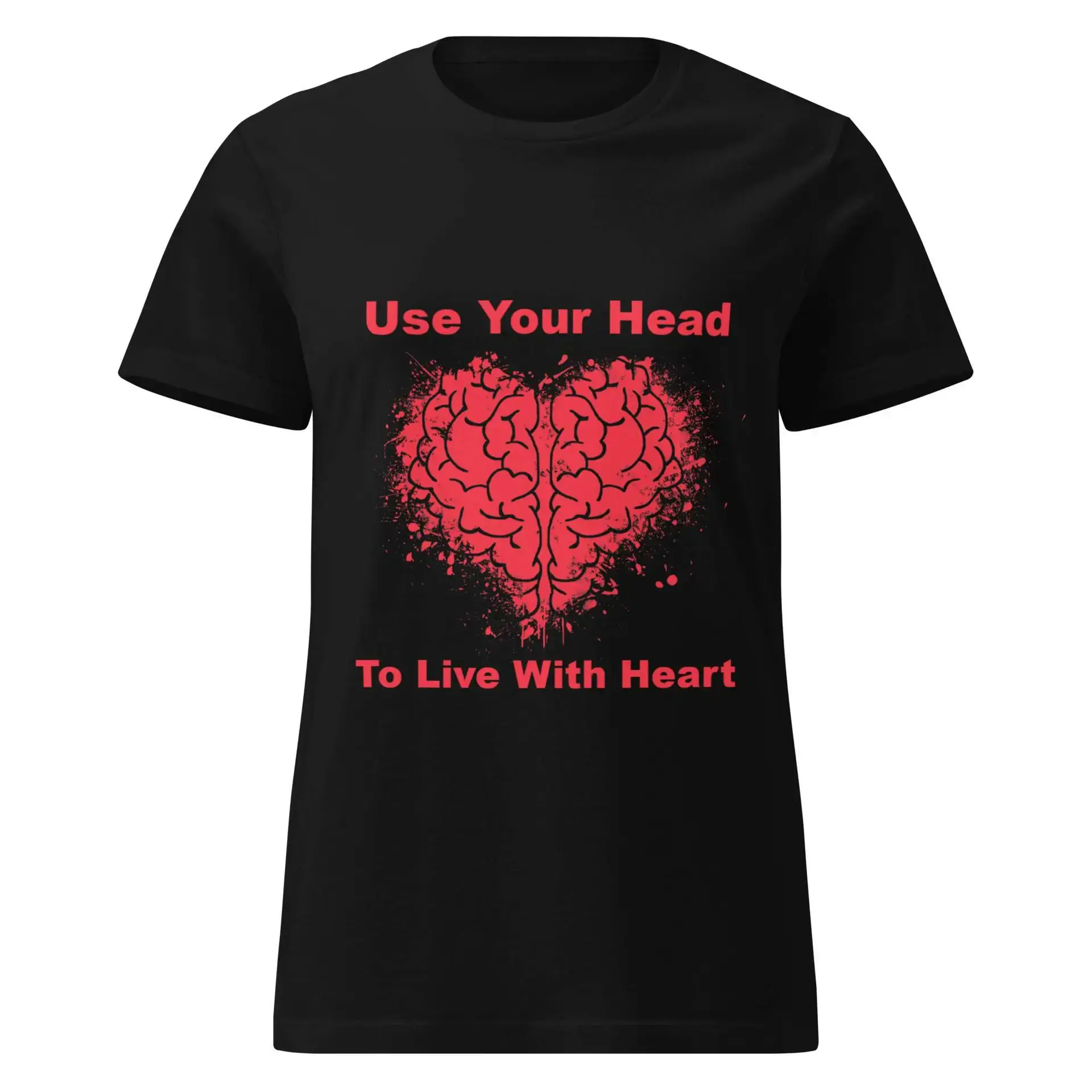Use Your Head to Live with Heart Women’s basic softstyle t-shirt
